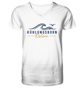Kühlungsborn Baltic Waves Herren Bio-V-Neck-T-Shirt Light Edition in White – originales Shirtigo-Frontmockup