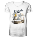 Möwe - Schietwetter - Ostsee - Leuchtturm - Maritimes Küsten Motiv - Für Ostsee und Nordsee - Fans - Mens Organic V-Neck Shirt
