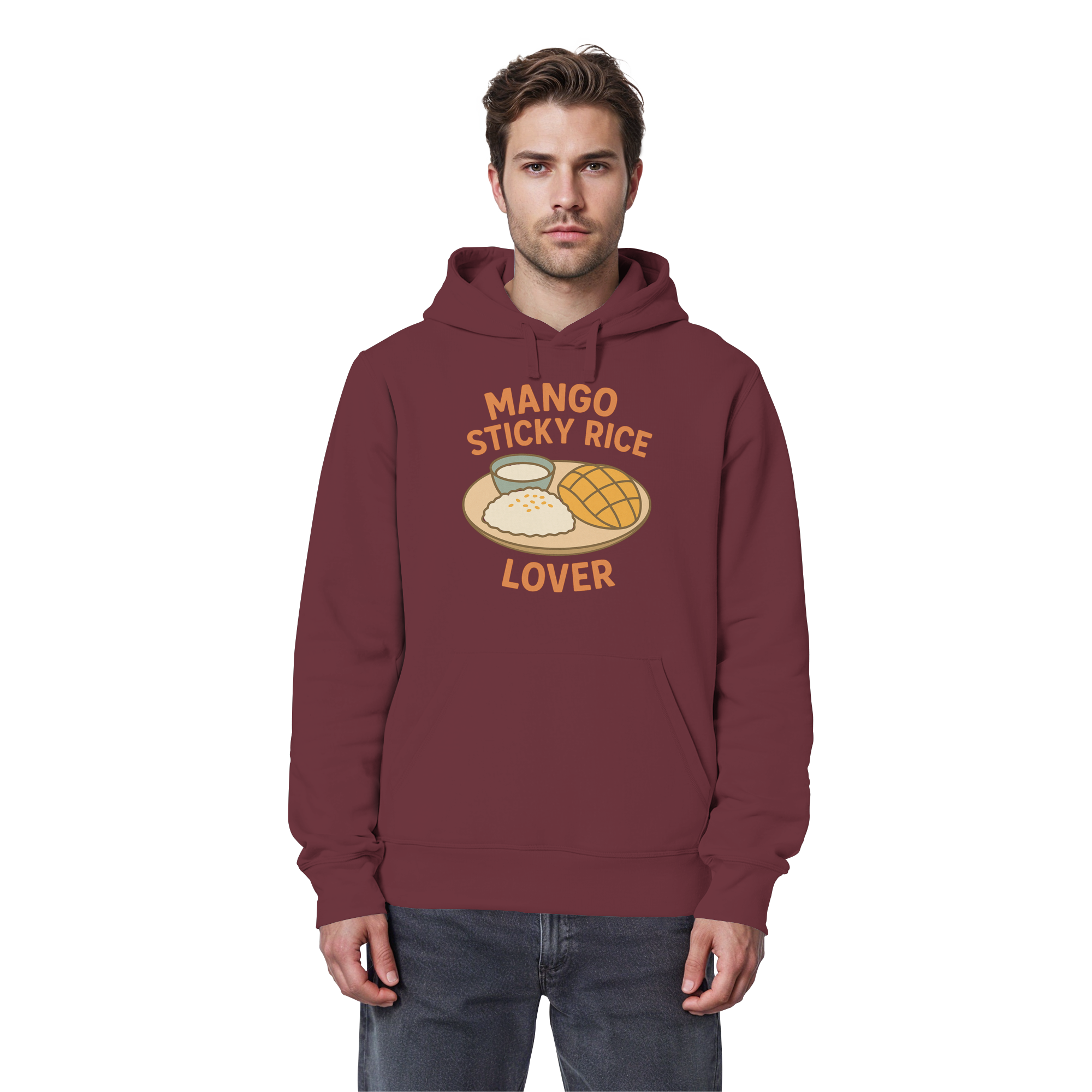 Mango Sticky Rice Lover – Thai Dessert  | Thailand Food Design - Organic Basic Hoodie