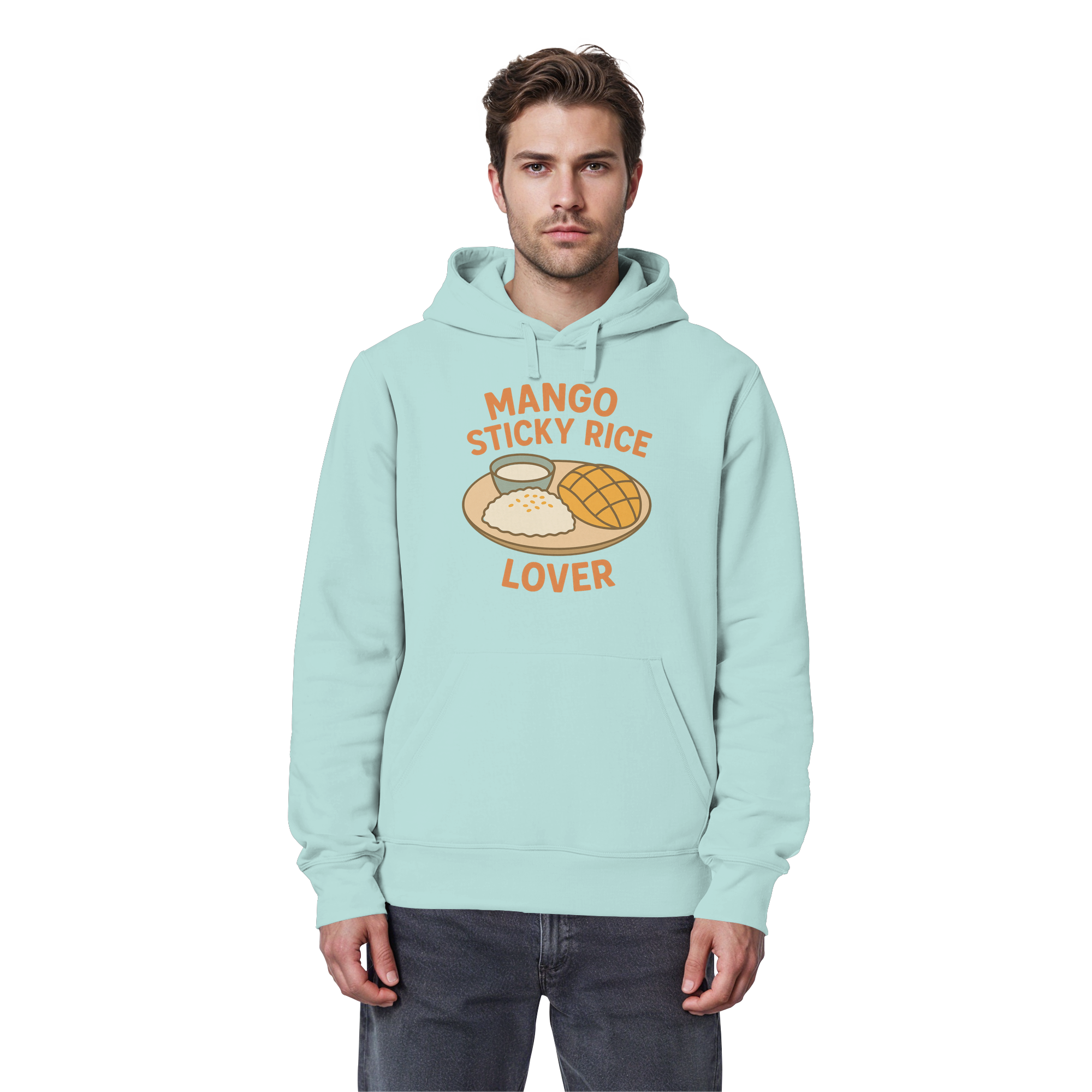 Mango Sticky Rice Lover – Thai Dessert  | Thailand Food Design - Organic Basic Hoodie