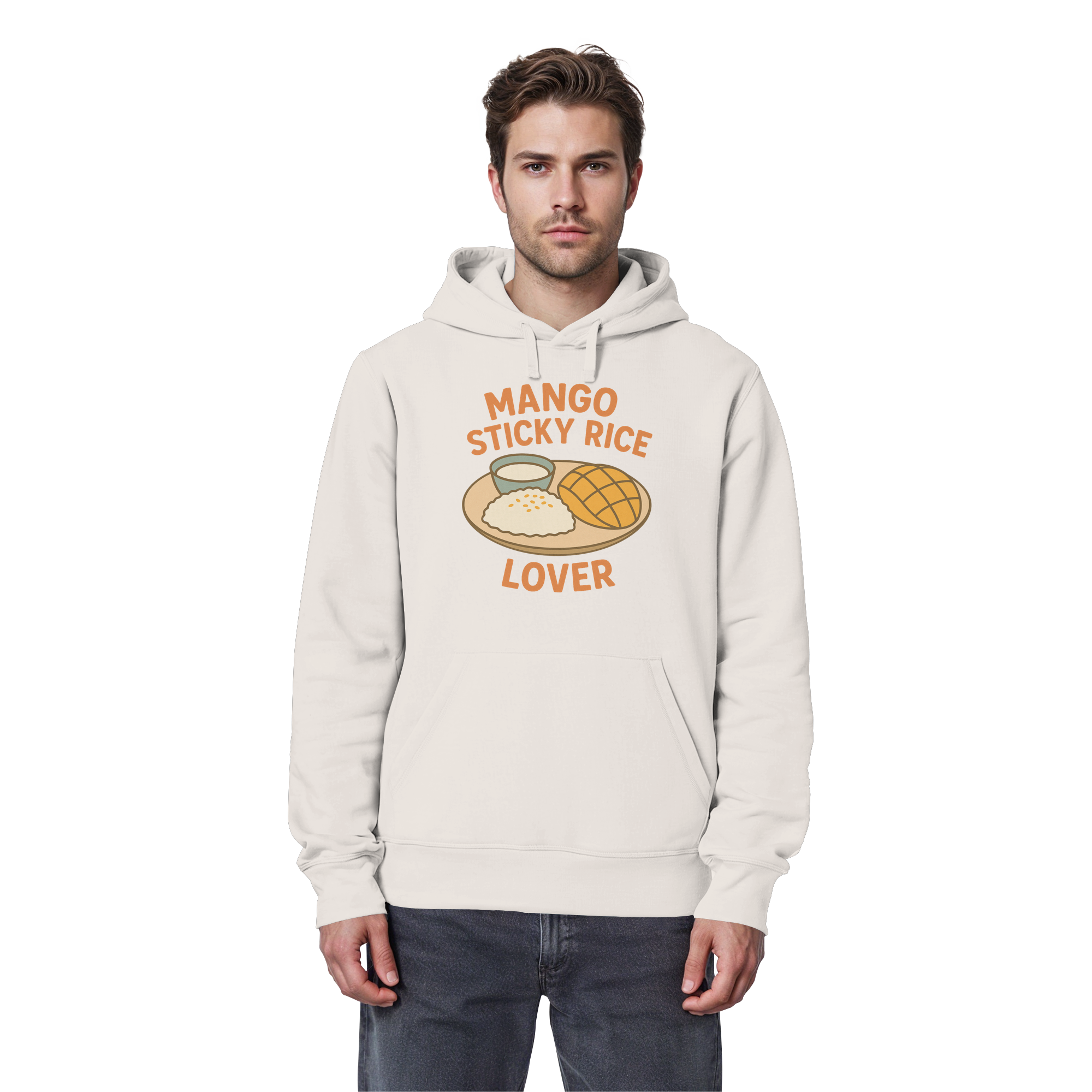 Mango Sticky Rice Lover – Thai Dessert  | Thailand Food Design - Organic Basic Hoodie