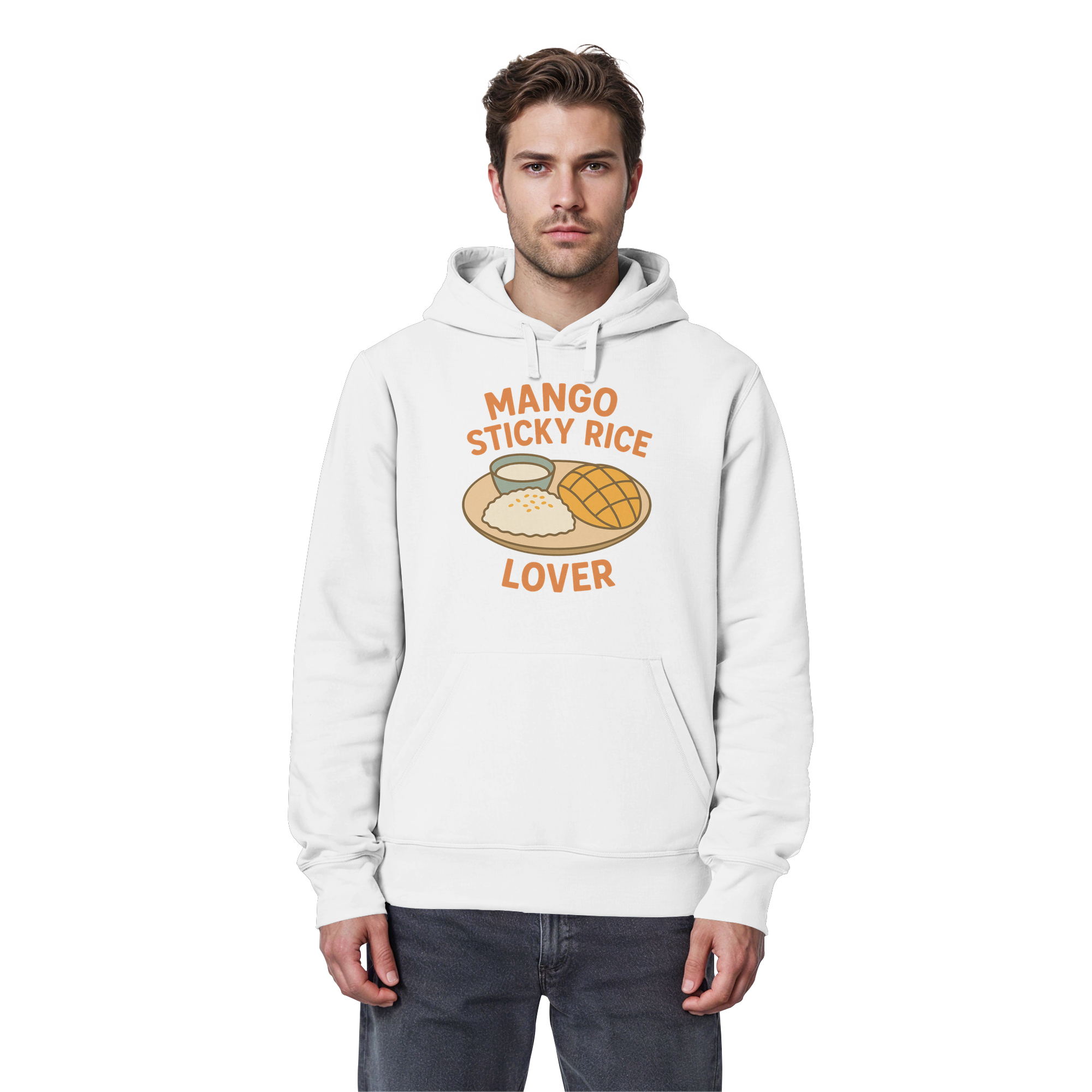 Mango Sticky Rice Lover – Thai Dessert  | Thailand Food Design - Organic Basic Hoodie