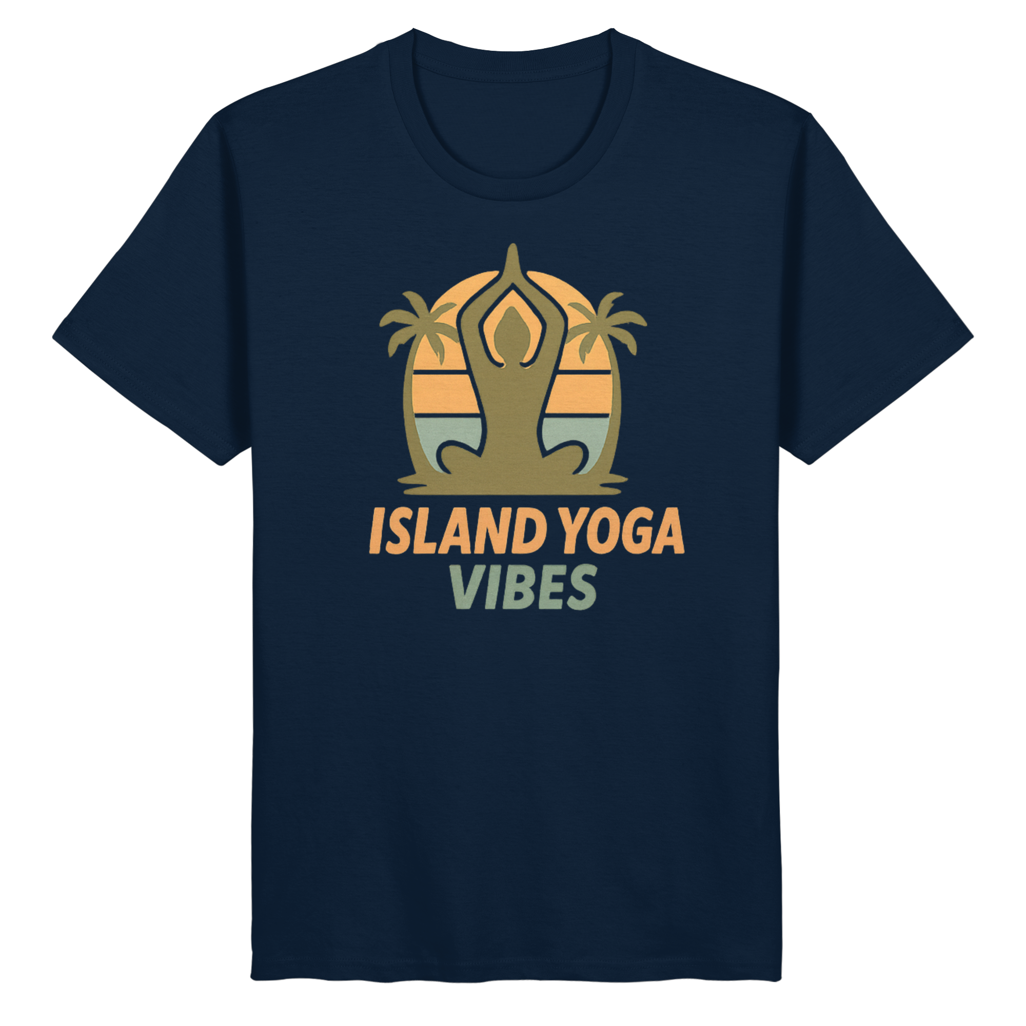 Island Yoga Vibes – Sunset Yoga Design | Tropical Meditation Shirt - Organic Basic Shirt