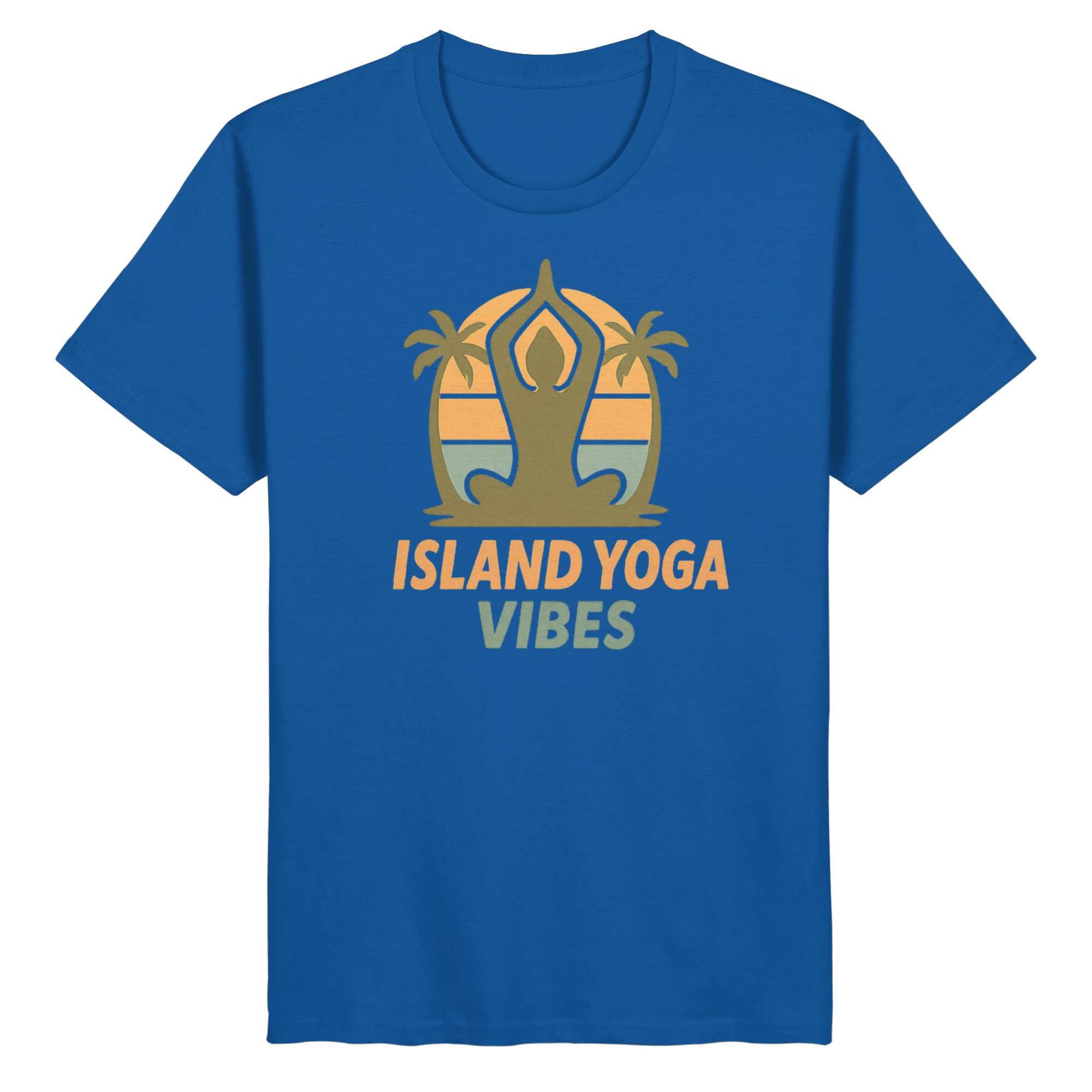 Island Yoga Vibes – Sunset Yoga Design | Tropical Meditation Shirt - Organic Basic Shirt