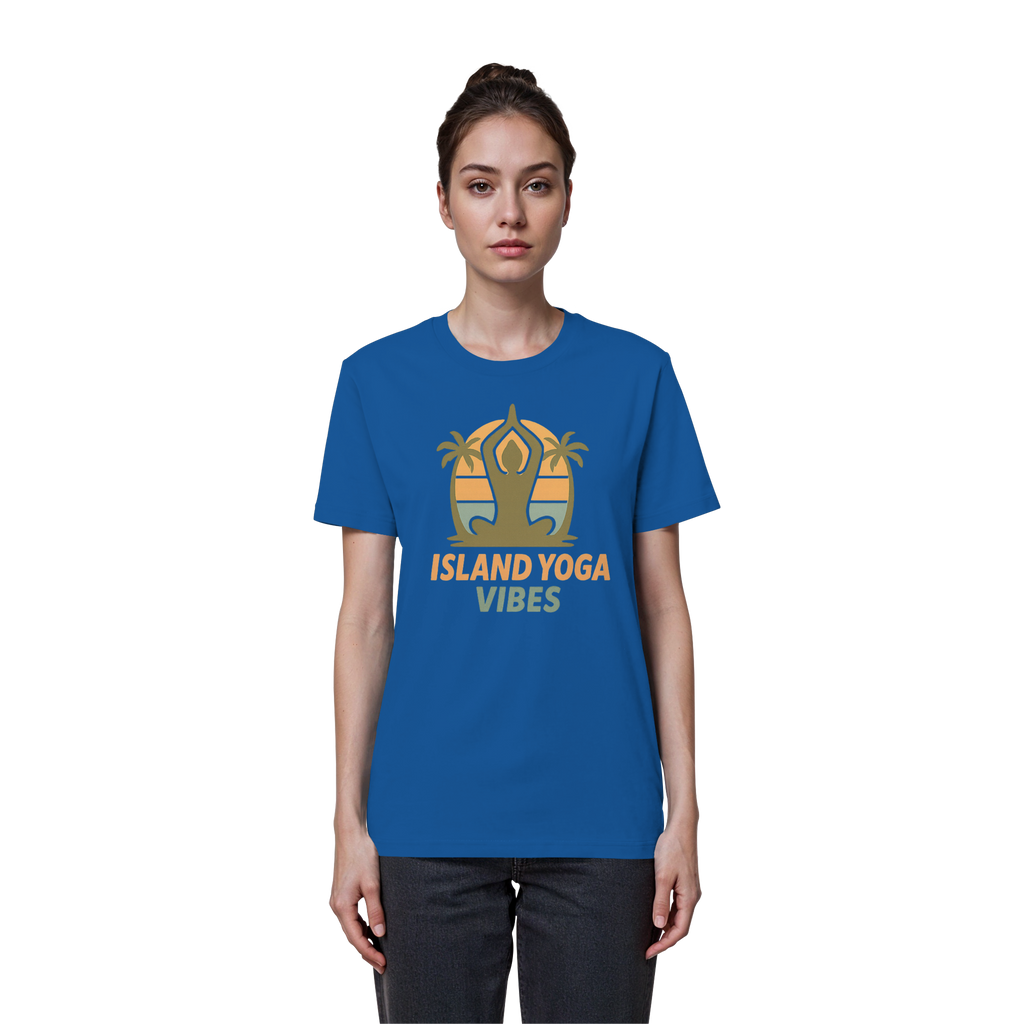 Island Yoga Vibes – Sunset Yoga Design | Tropical Meditation Shirt - Organic Basic Shirt