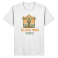 Island Yoga Vibes – Sunset Yoga Design | Tropical Meditation Shirt - Organic Basic Shirt