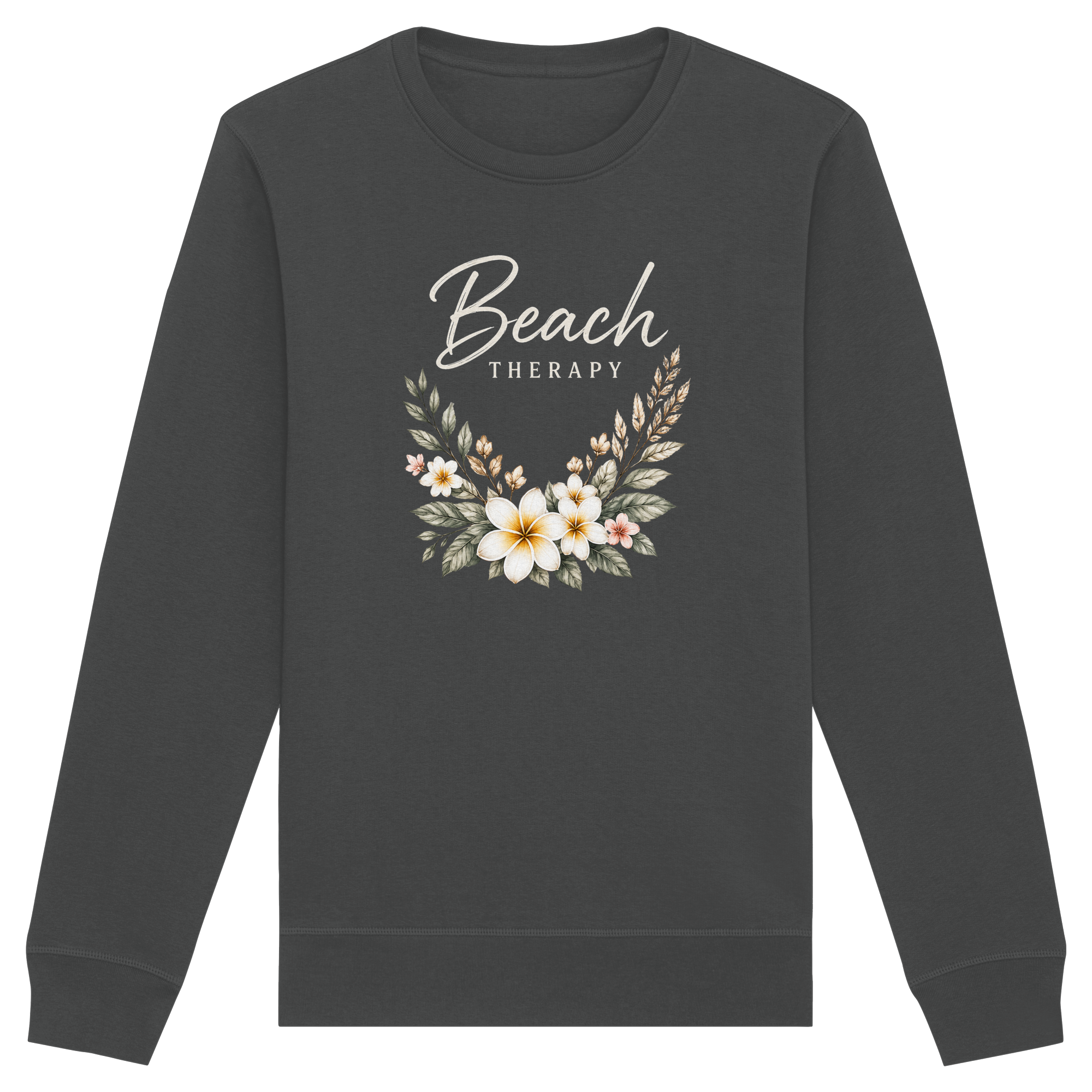 Beach Therapy – Floral Collection | Helle Schrift  - Organic Basic Unisex Sweatshirt