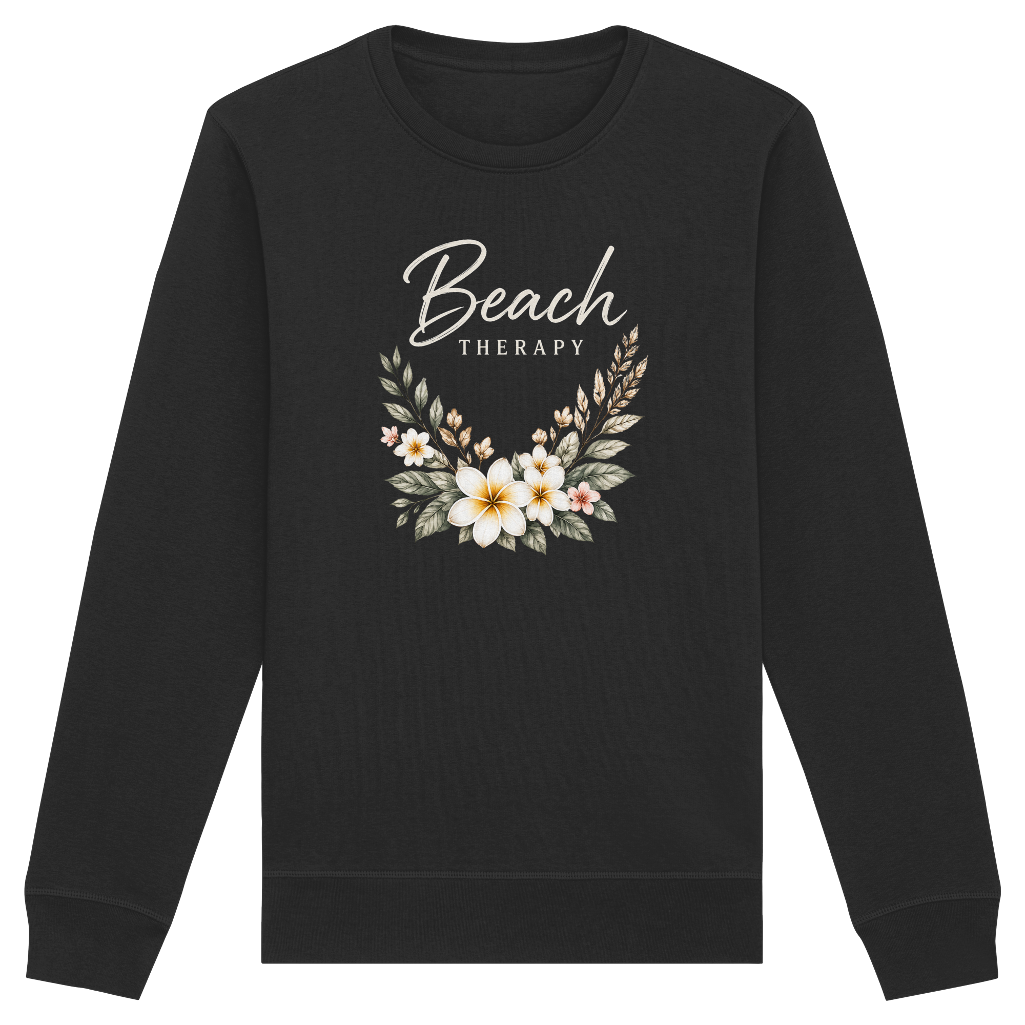 Beach Therapy – Floral Collection | Helle Schrift  - Organic Basic Unisex Sweatshirt