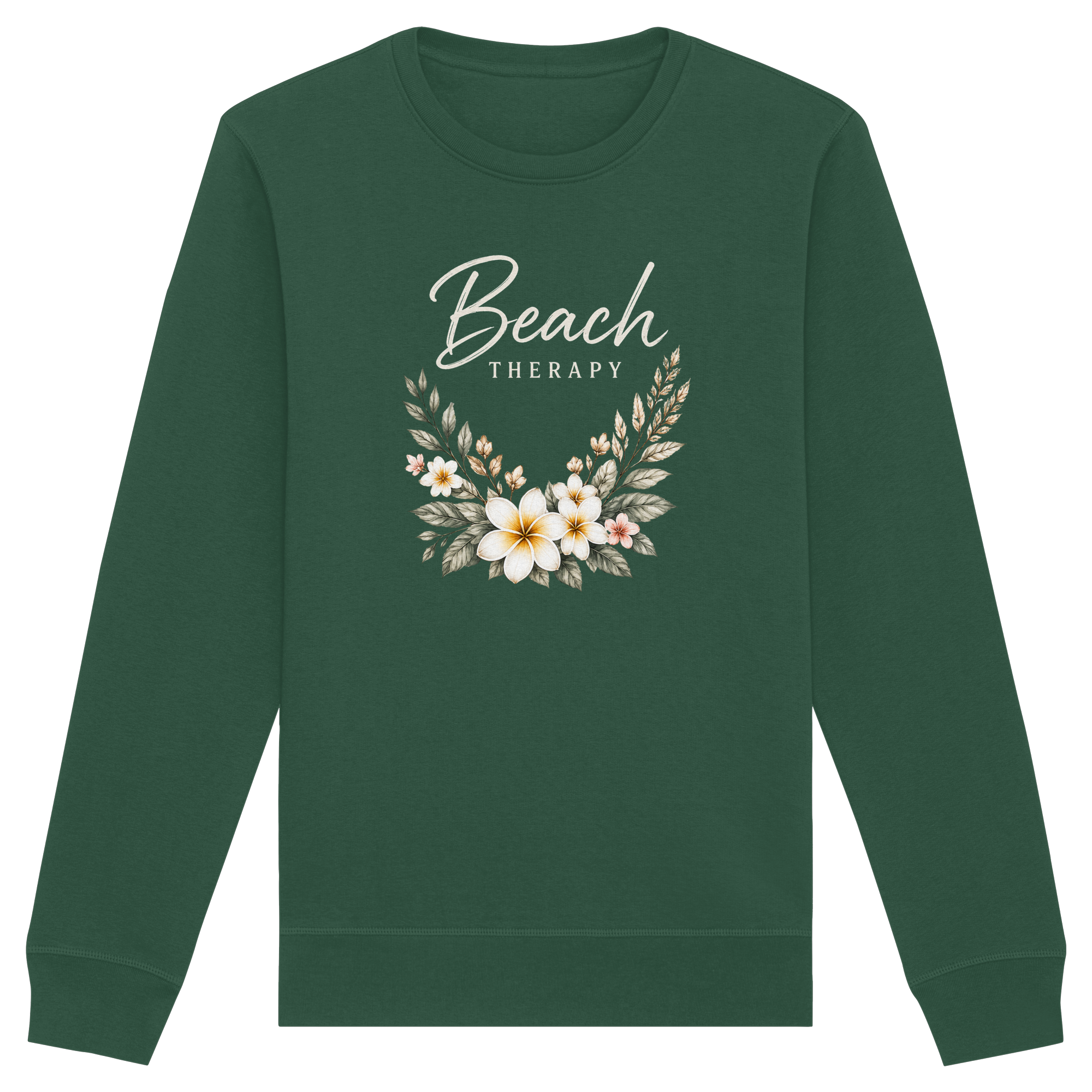 Beach Therapy – Floral Collection | Helle Schrift  - Organic Basic Unisex Sweatshirt