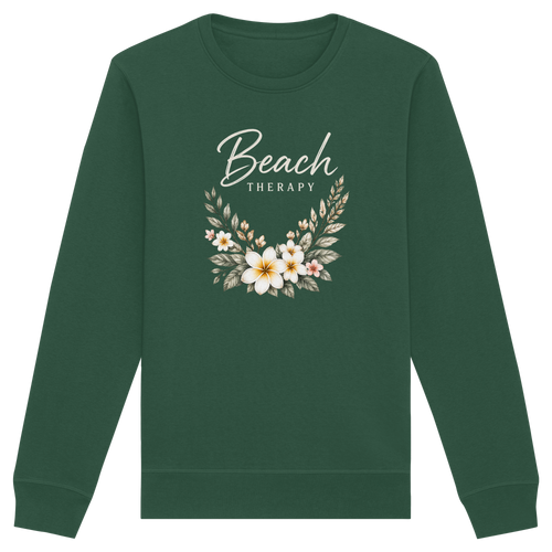 Beach Therapy – Floral Collection | Helle Schrift  - Organic Basic Unisex Sweatshirt
