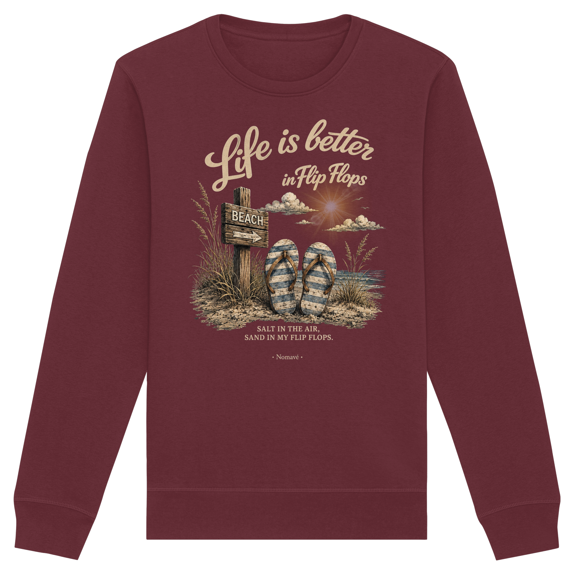 Life-is-better-in-Flip-Flops-Dark-Edition - Organic Basic Unisex Sweatshirt