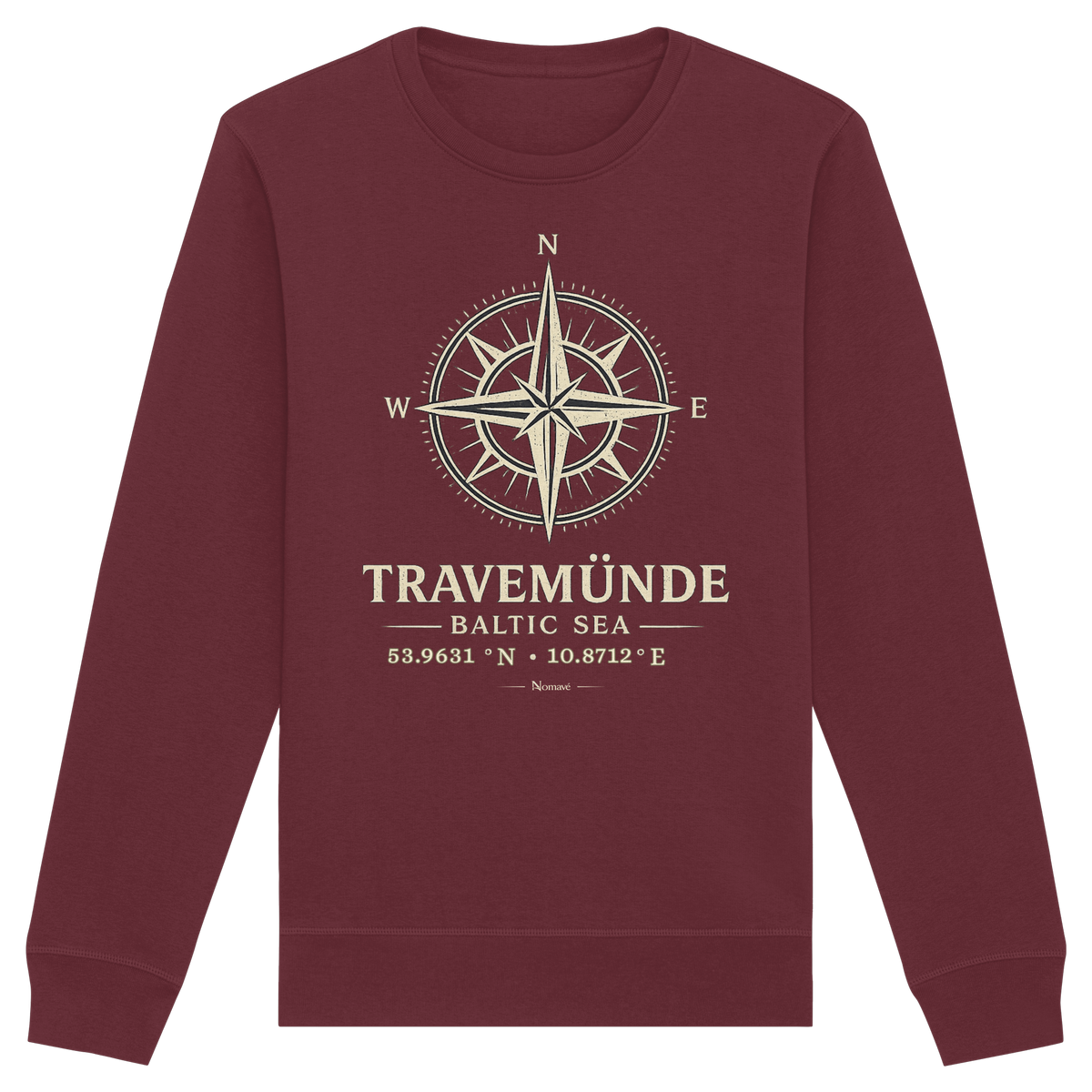 Travemünde Windrose - Dark Edition - Ostsee Sweatshirt