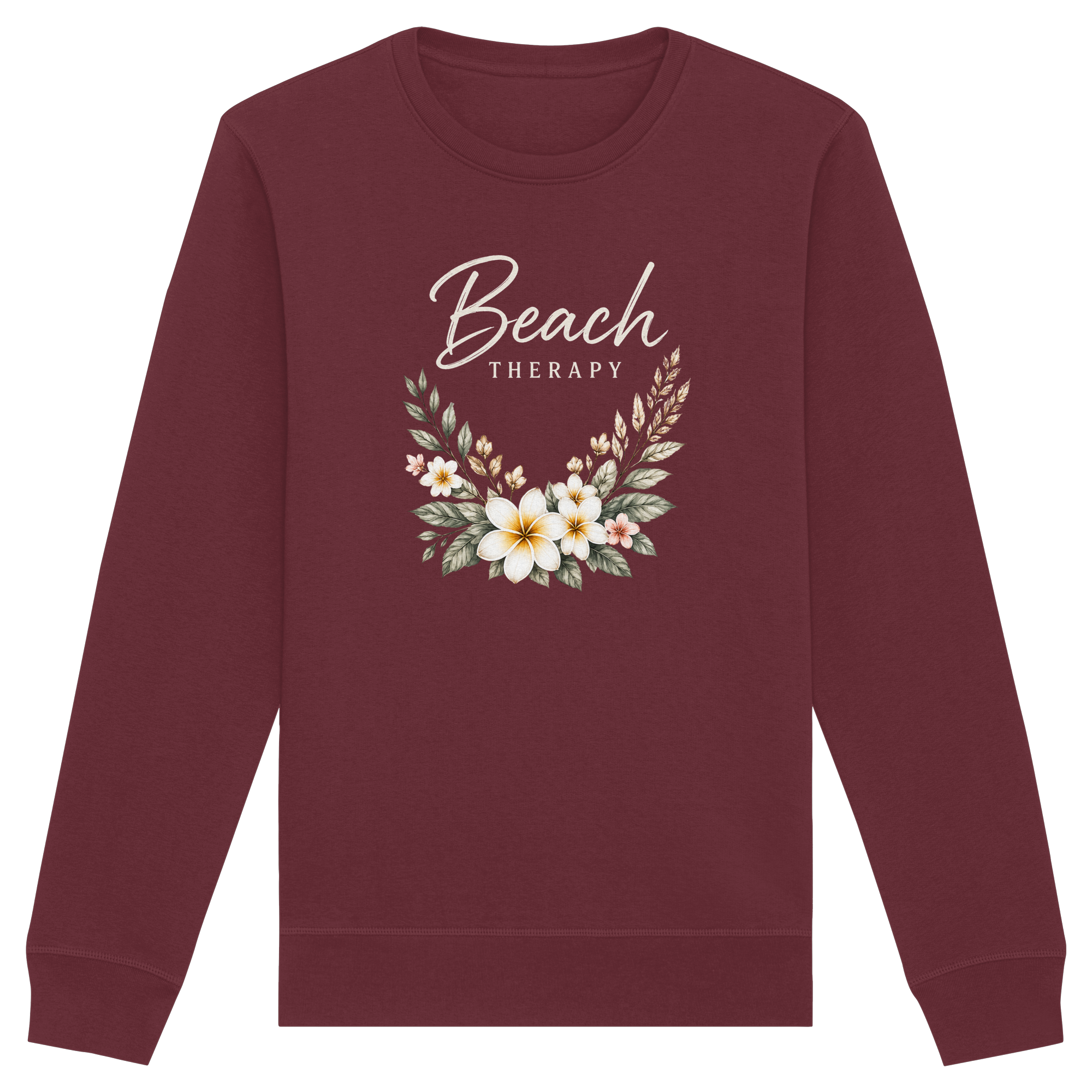Beach Therapy – Floral Collection | Helle Schrift  - Organic Basic Unisex Sweatshirt