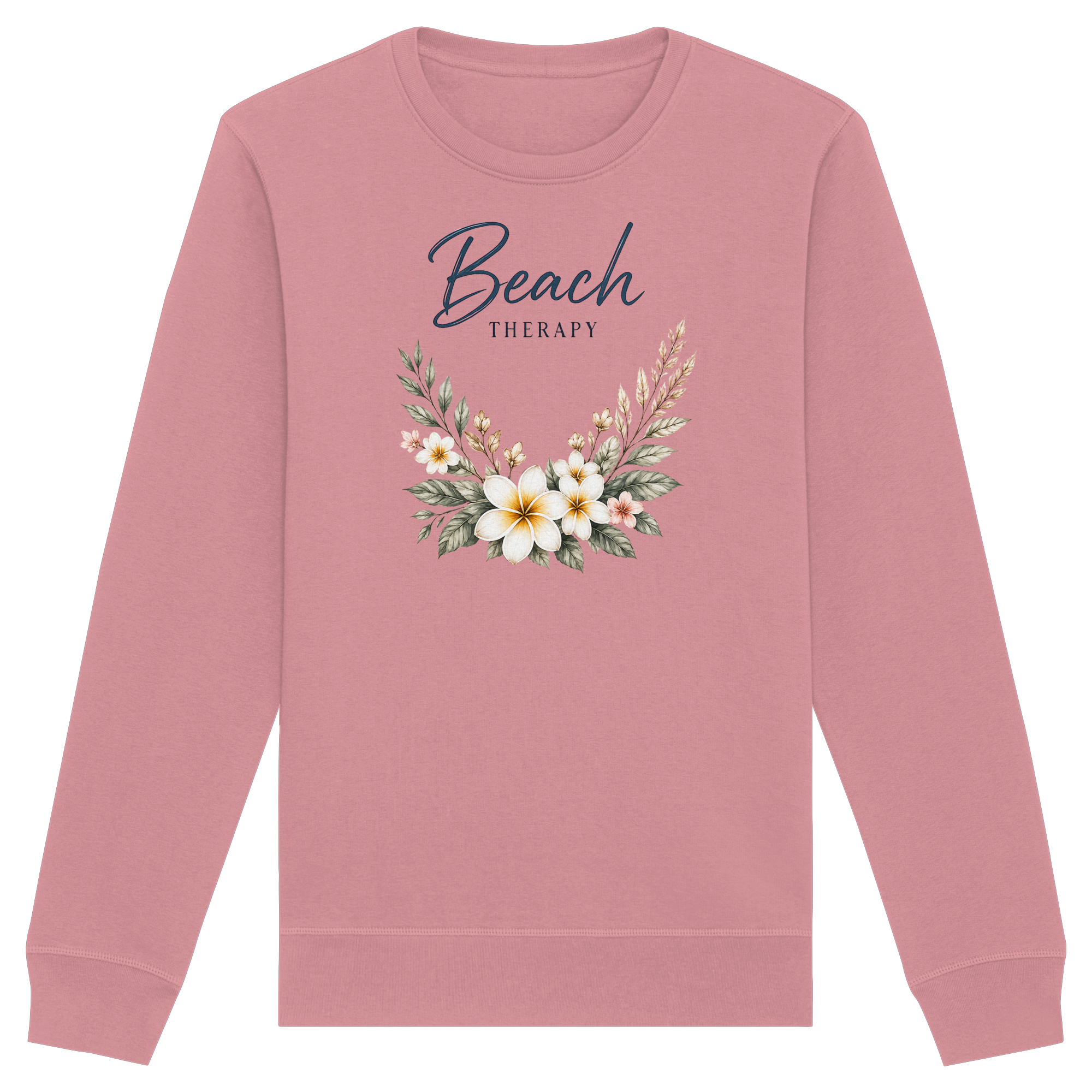 Beach Therapy | Florales Strandmotiv | Sommer | Urlaub | Meer | Blumen | - Organic Basic Unisex Sweatshirt