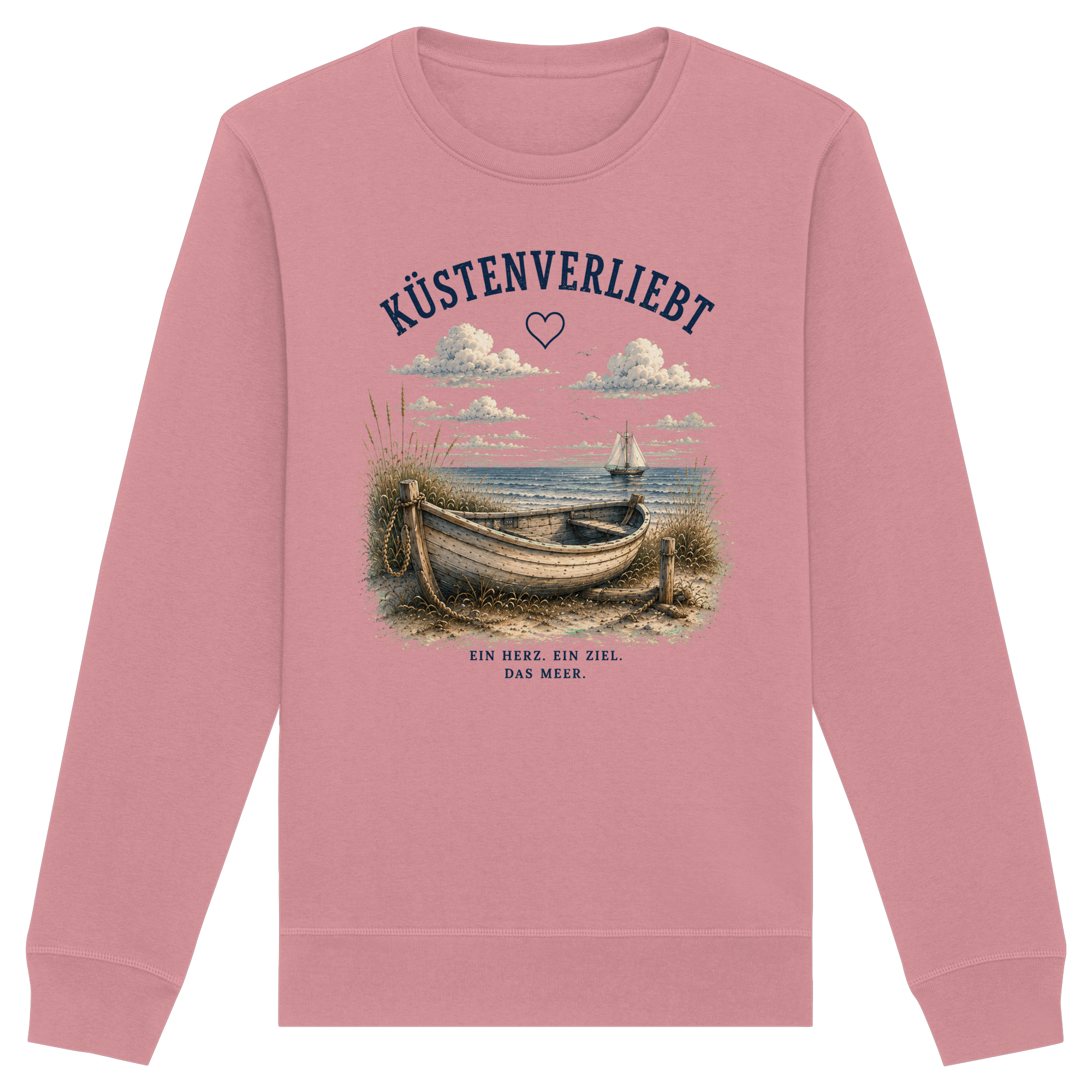 Küstenverliebt Sweatshirt – Zuhause ist, wo das Meer ist | Küstengefühl Unisex Sweatshirt