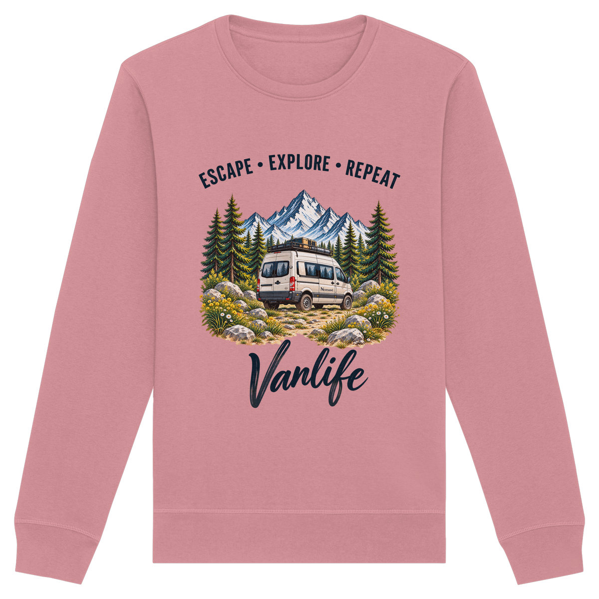 Escape • Explore • Repeat – Vanlife - Bio Unisex Sweatshirt