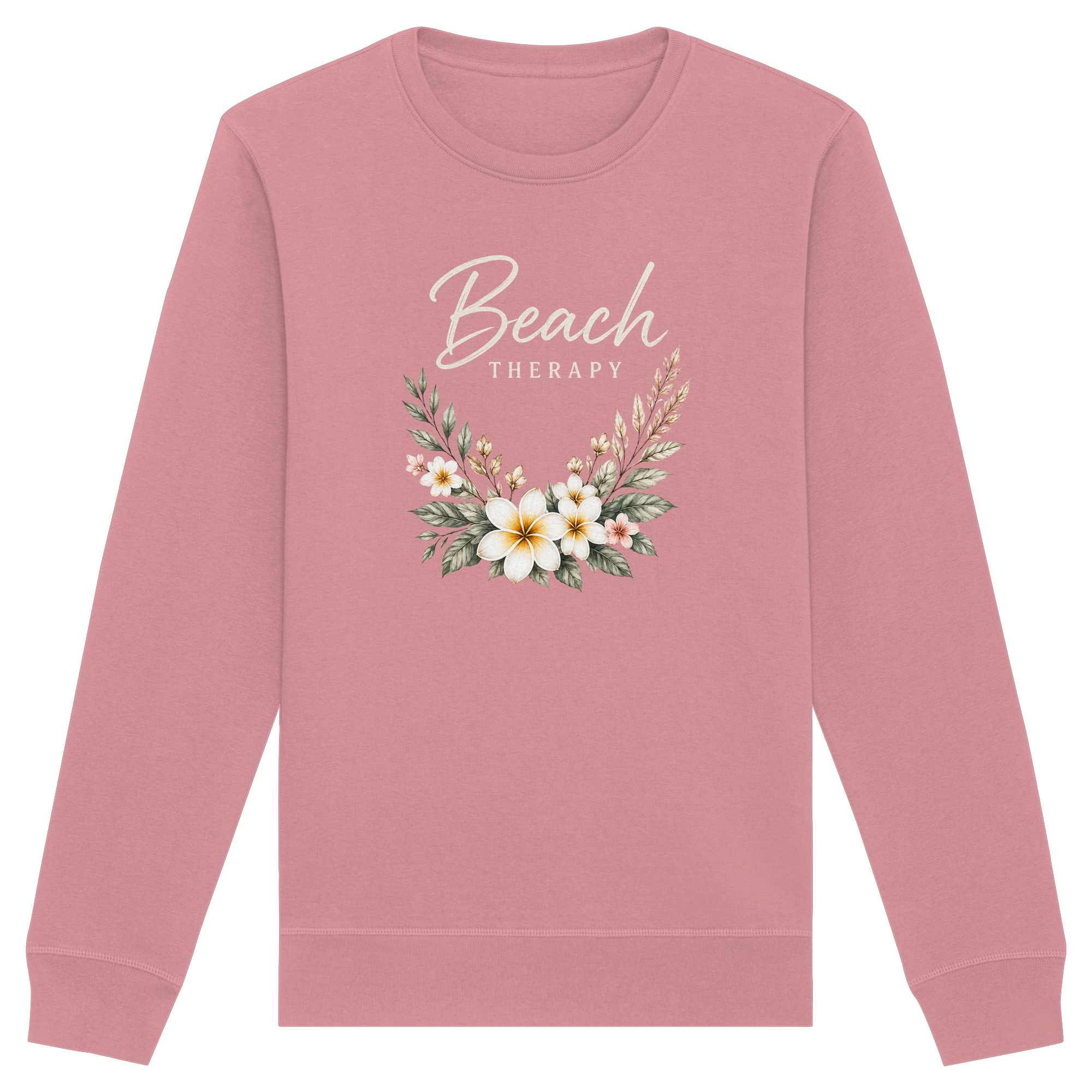 Beach Therapy – Floral Collection | Helle Schrift  - Organic Basic Unisex Sweatshirt