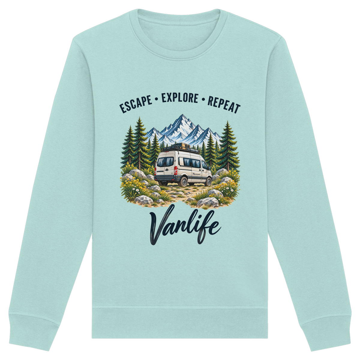 Escape • Explore • Repeat – Vanlife - Bio Unisex Sweatshirt