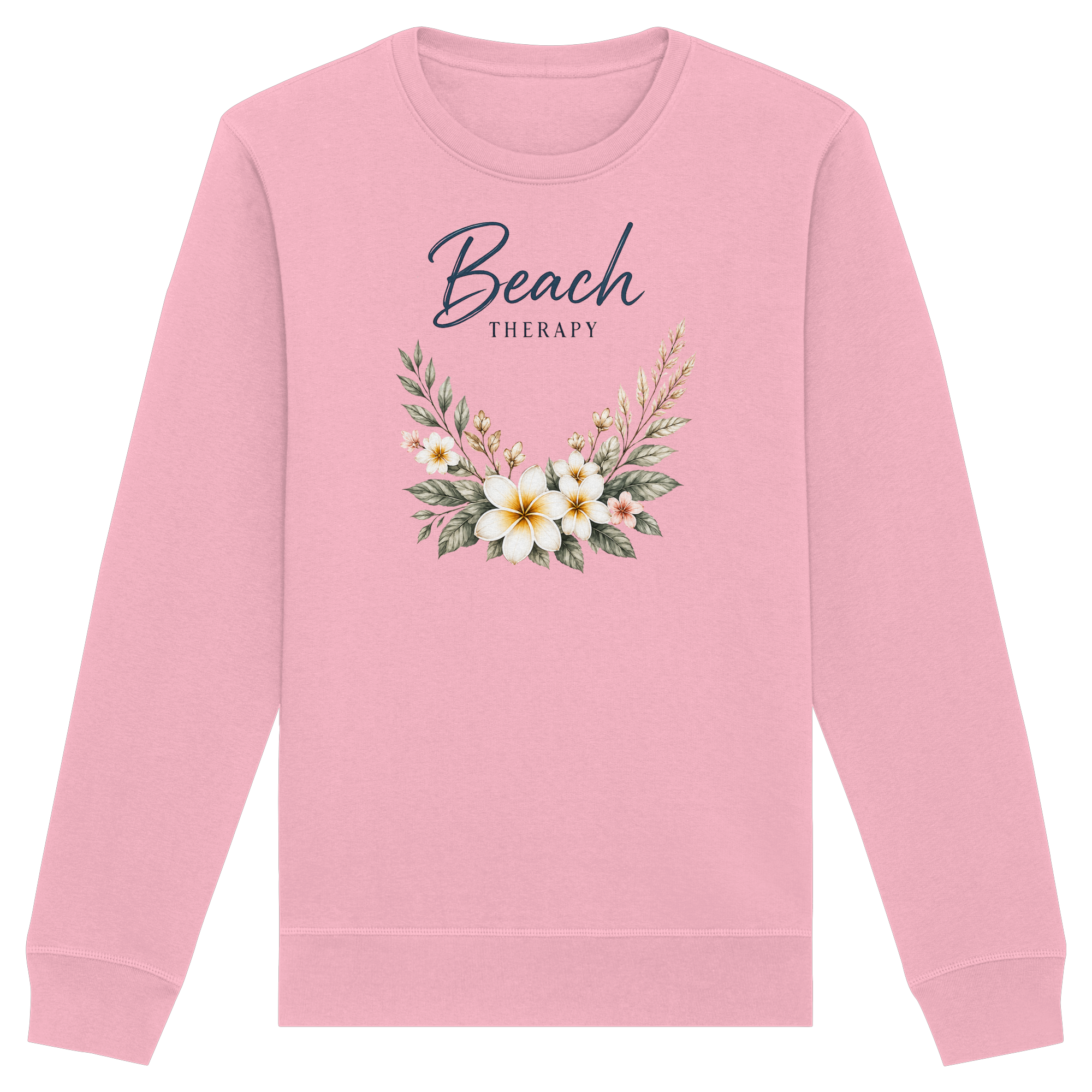 Beach Therapy | Florales Strandmotiv | Sommer | Urlaub | Meer | Blumen | - Organic Basic Unisex Sweatshirt