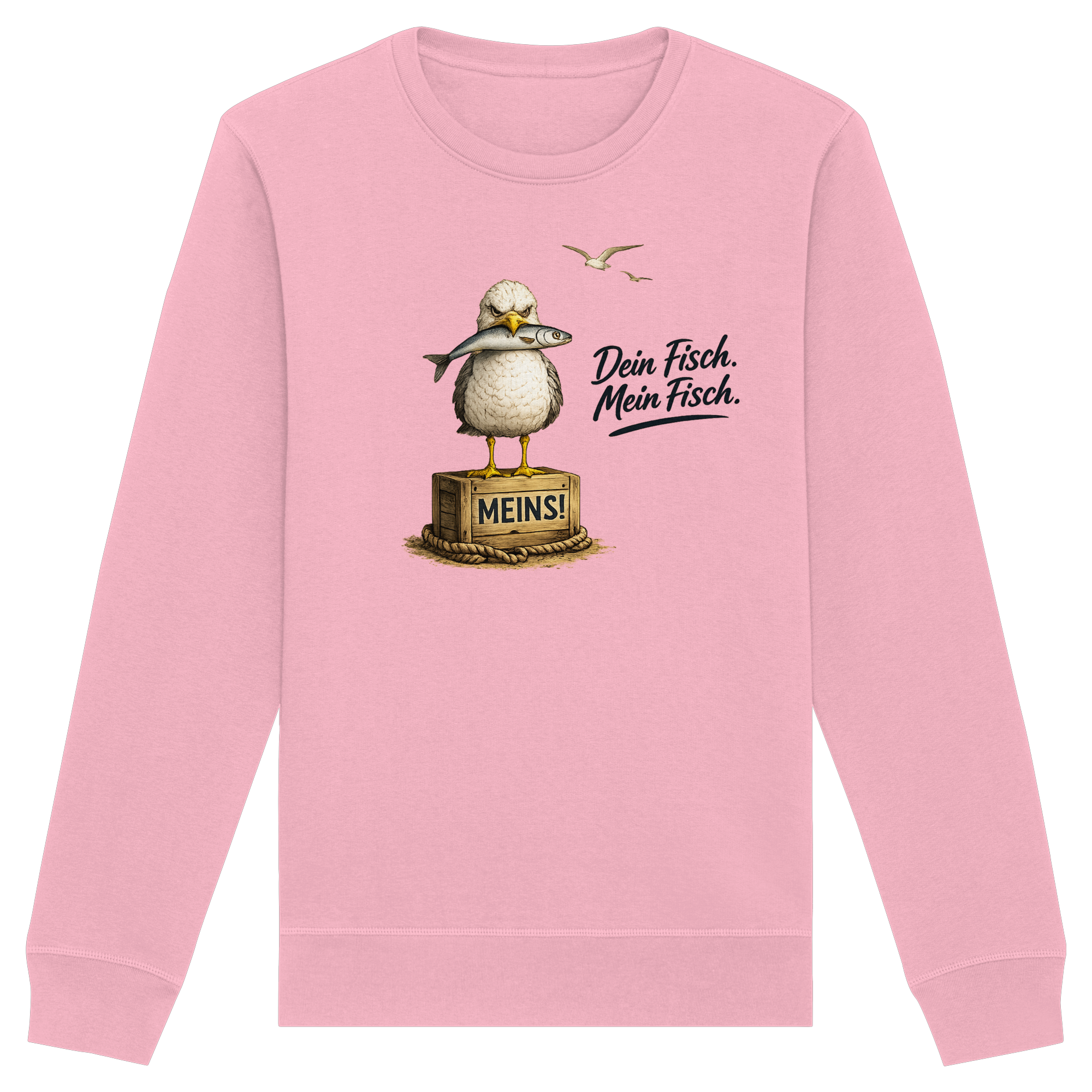 Alpha - Möwe mit Meinung – Dein Fisch. Mein Fisch. | - Organic Basic Unisex Sweatshirt