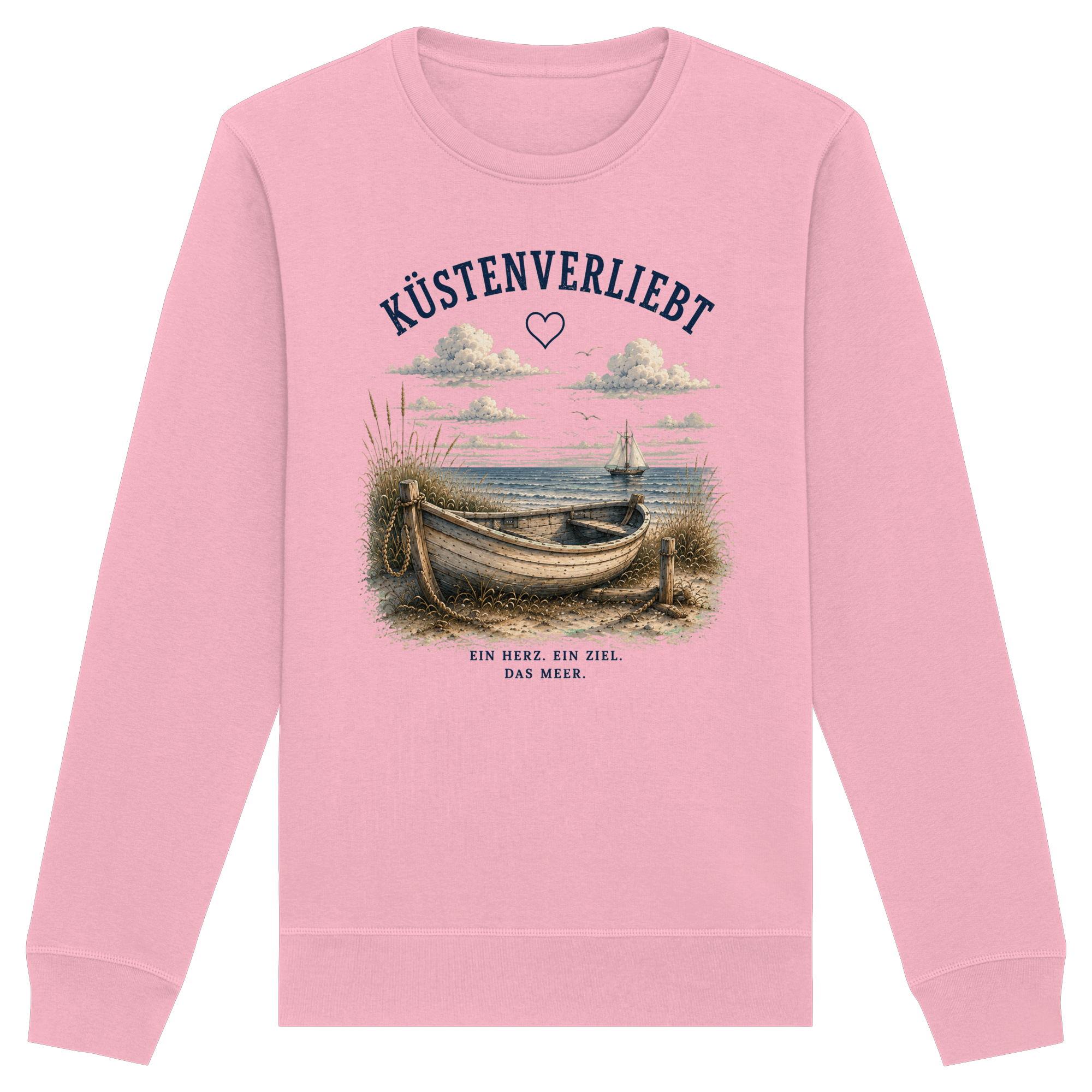 Küstenverliebt Sweatshirt – Zuhause ist, wo das Meer ist | Küstengefühl Unisex Sweatshirt