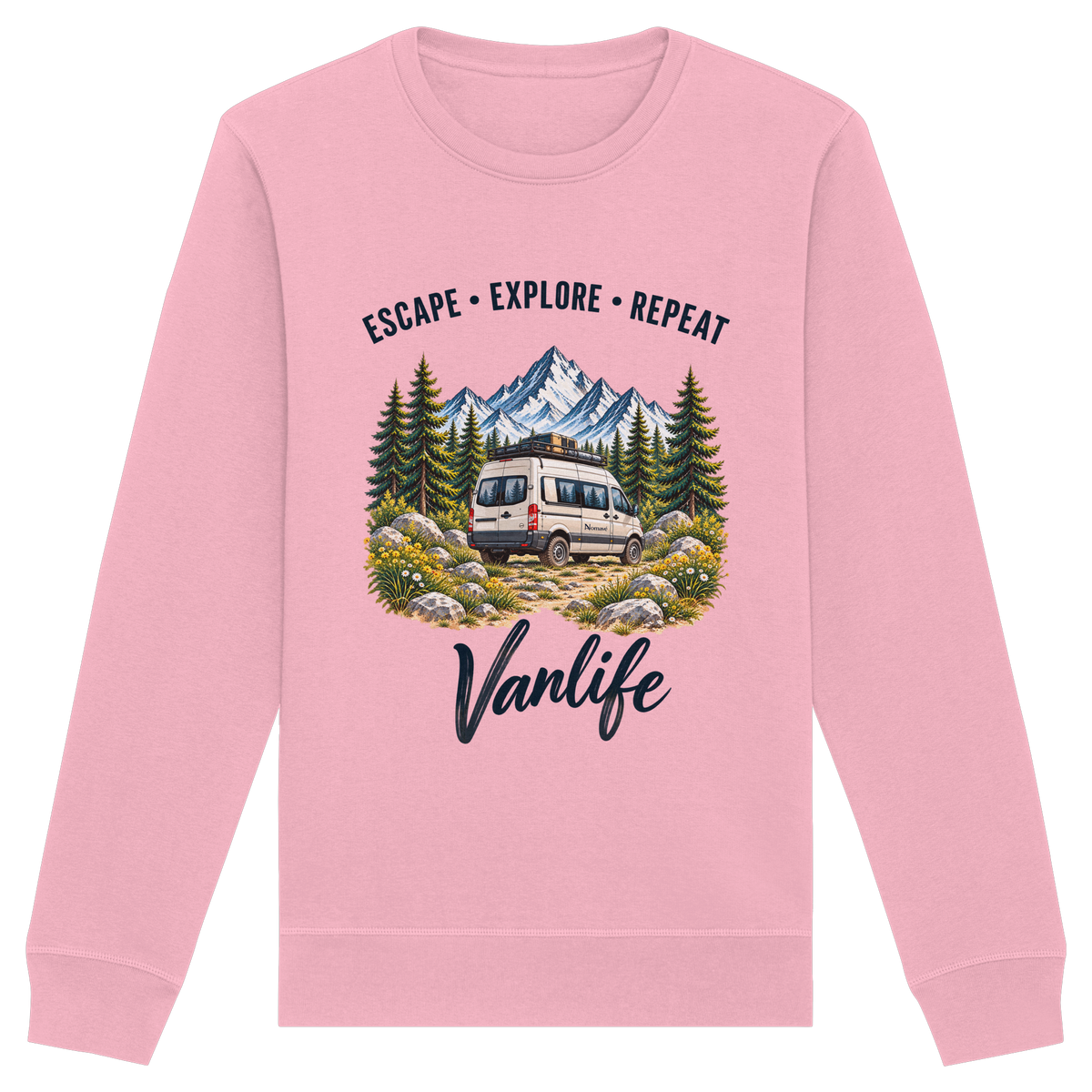 Escape • Explore • Repeat – Vanlife - Bio Unisex Sweatshirt