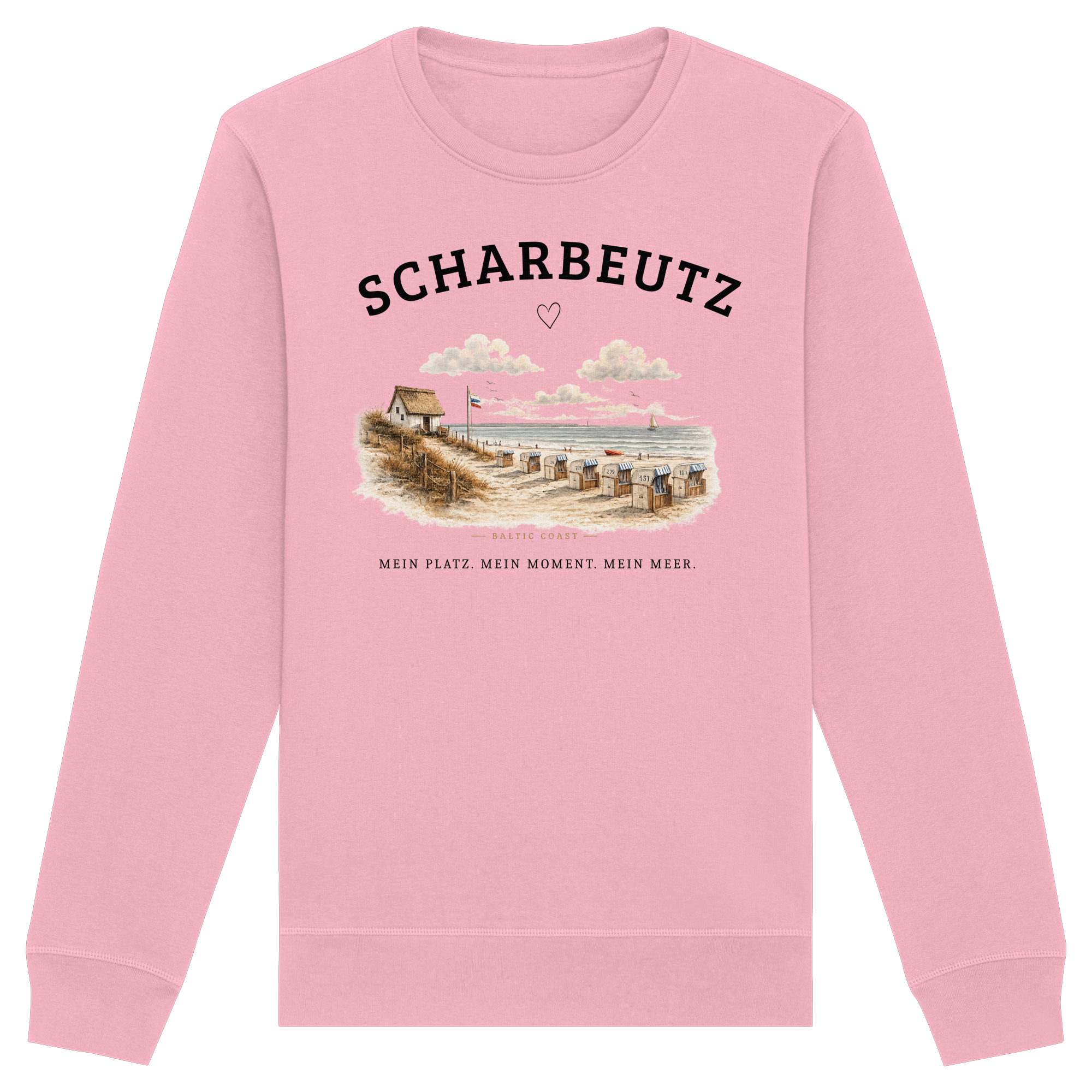 Scharbeutz Ostsee Sweatshirt – Strandhaus am Meer – Bio Sweatshirt Unisex