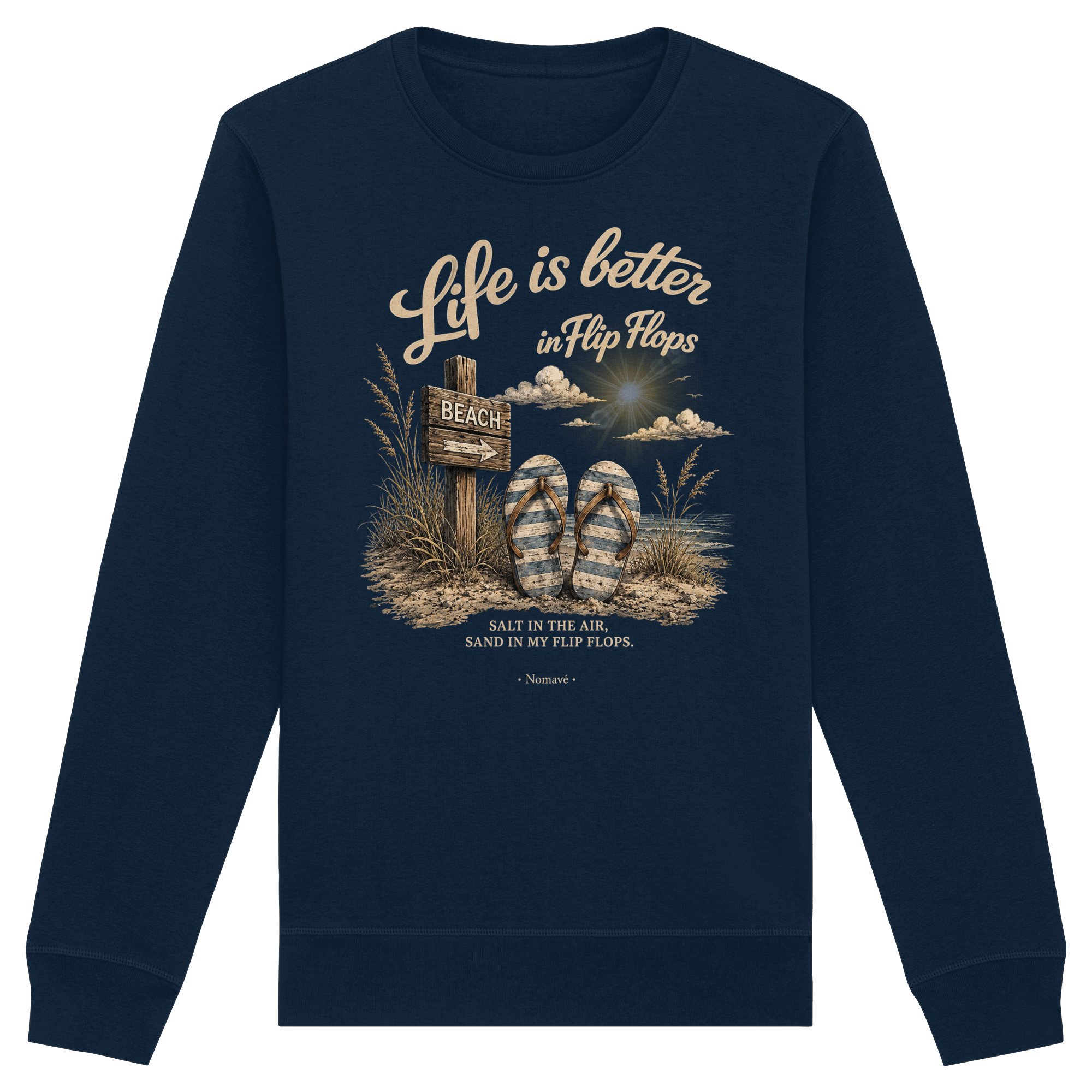 Life-is-better-in-Flip-Flops-Dark-Edition - Organic Basic Unisex Sweatshirt
