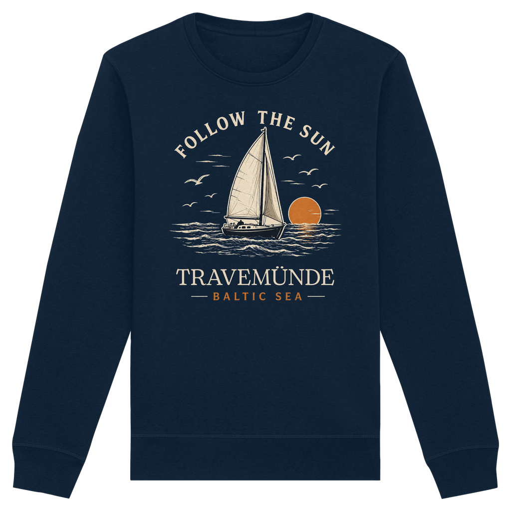 Travemünde Follow The Sun Dark Edition Sweatshirt aus Bio-Baumwolle