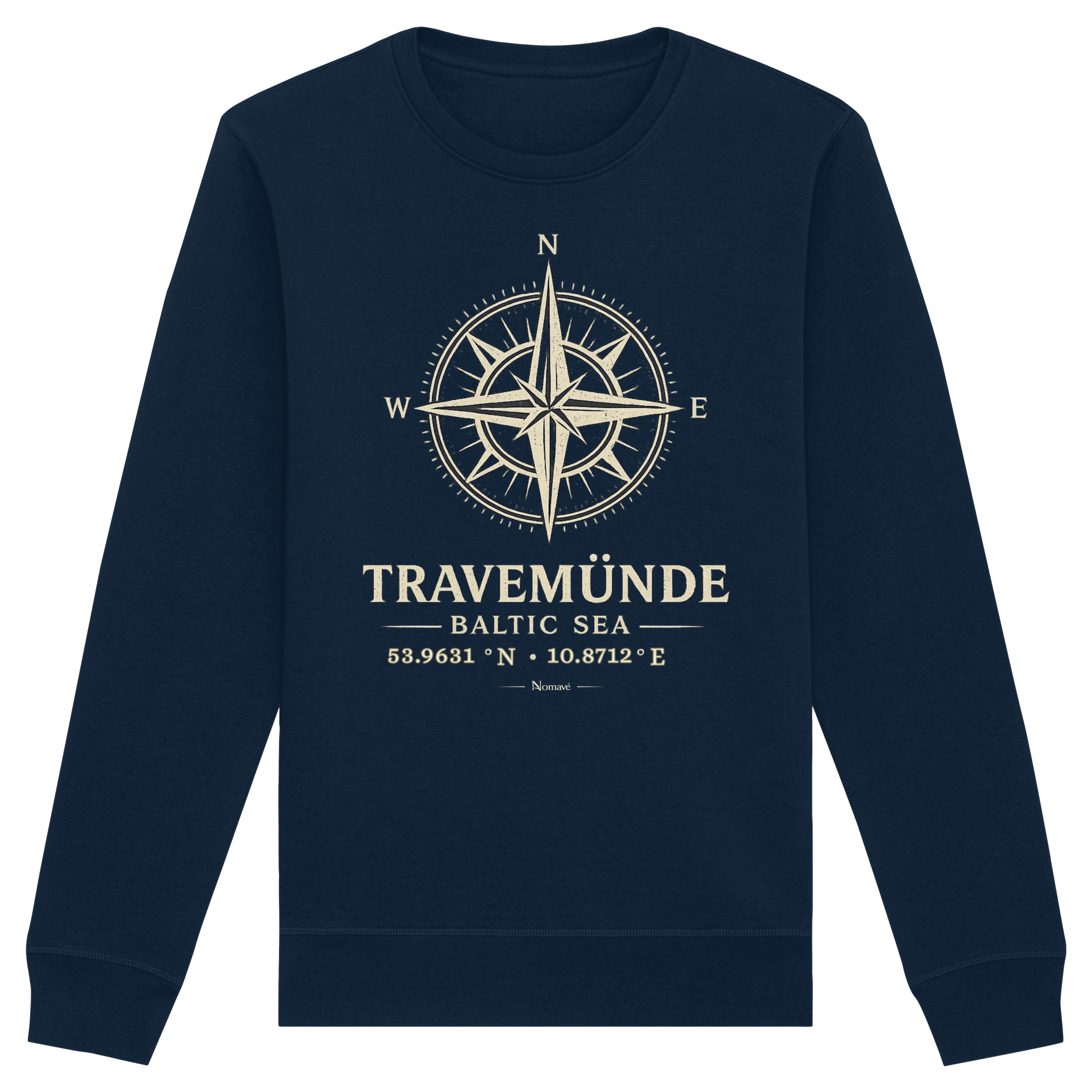 Travemünde Windrose - Dark Edition - Ostsee Sweatshirt