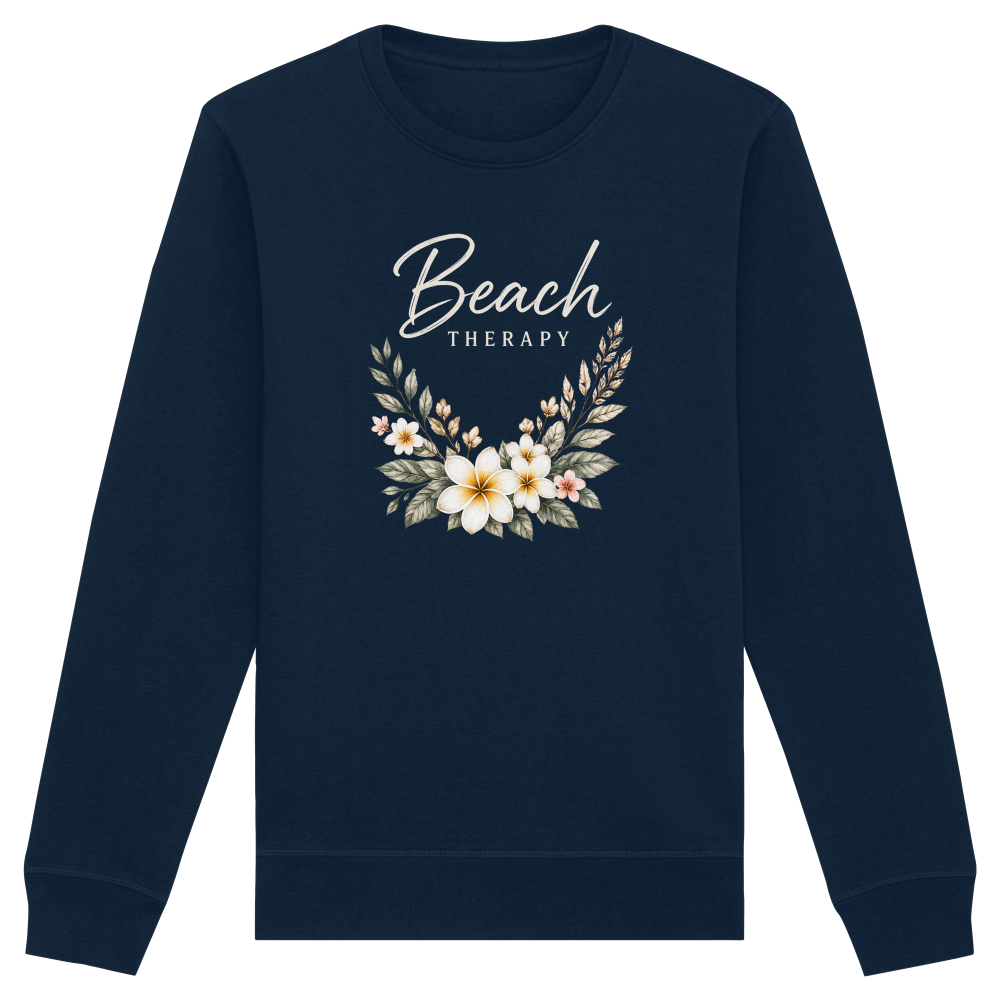 Beach Therapy – Floral Collection | Helle Schrift  - Organic Basic Unisex Sweatshirt
