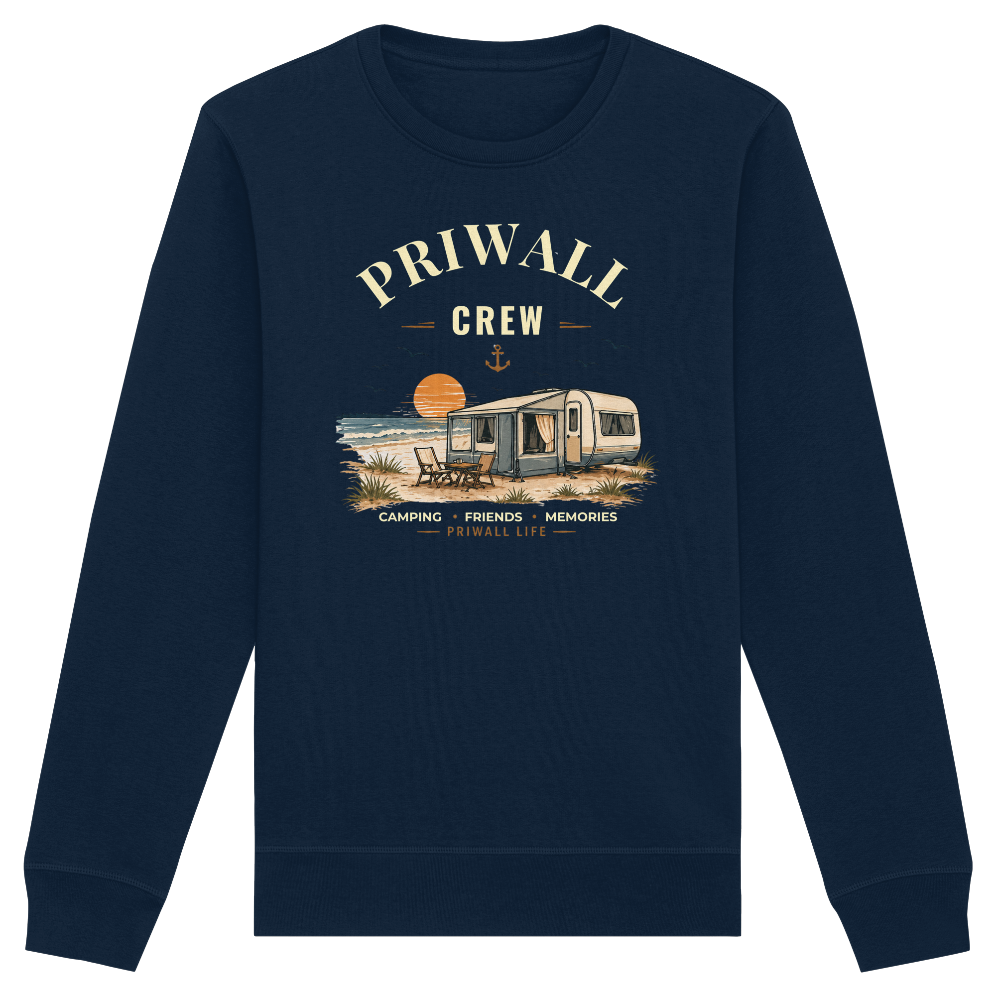 Priwall Crew Dark Edition Sweatshirt – Ostsee Pullover – Organic Unisex