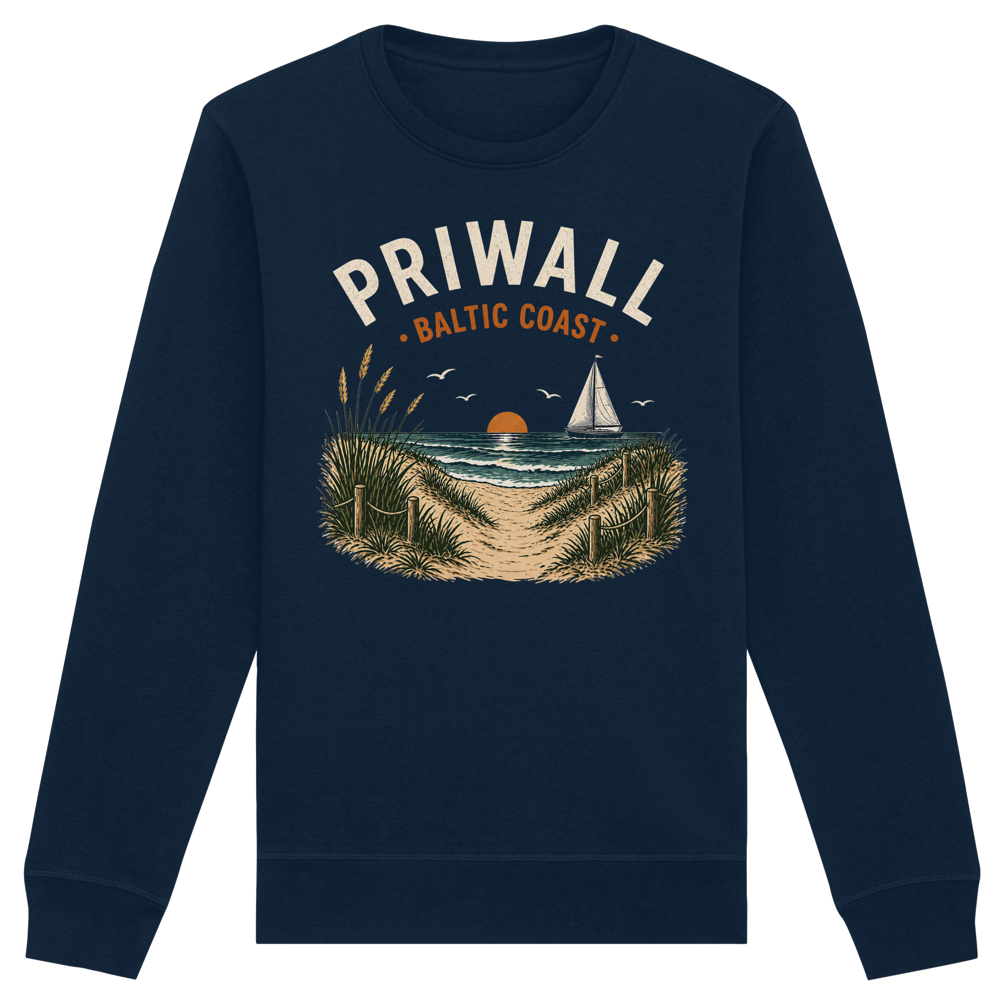Baltic Coast Dark Edition Sweatshirt – Priwall Ostsee Organic Unisex