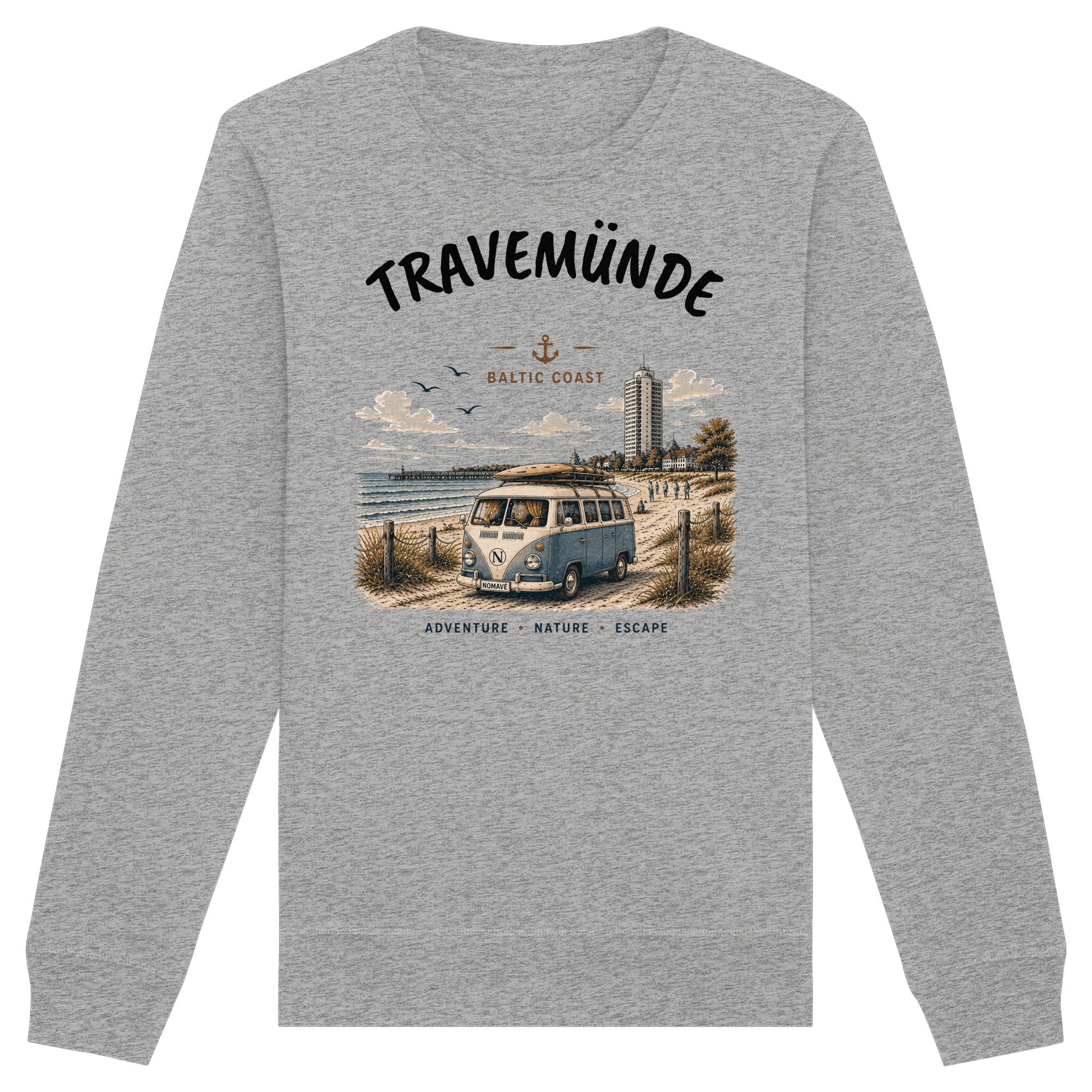 Travemünde Beach Life Sweatshirt – Organic Unisex