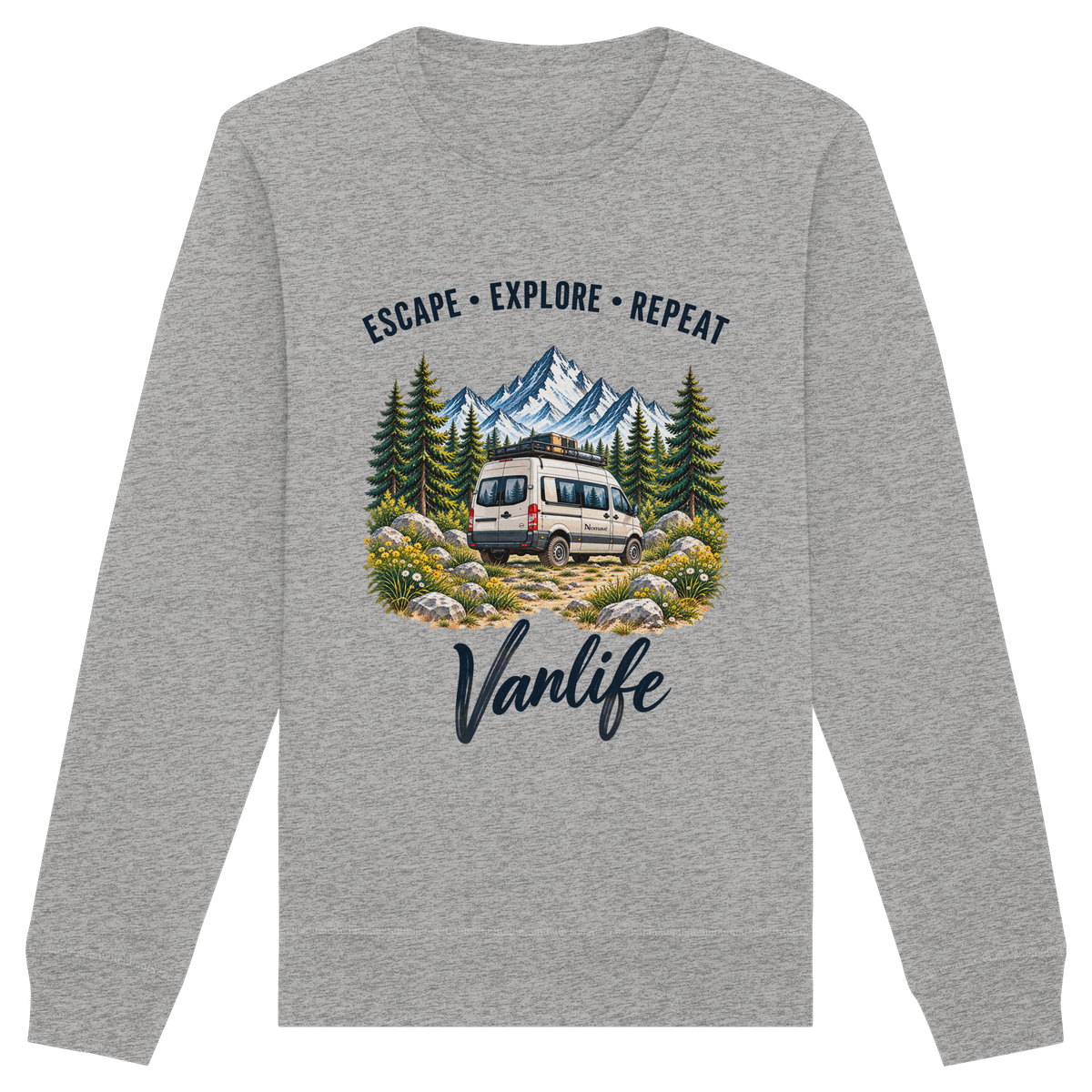 Escape • Explore • Repeat – Vanlife - Bio Unisex Sweatshirt