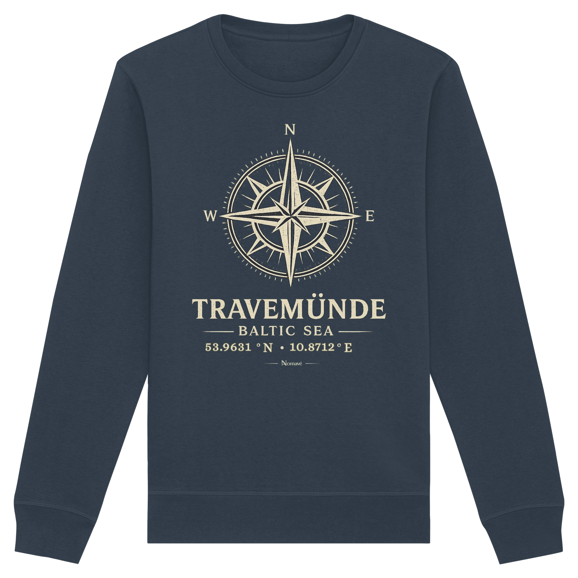 Travemünde Windrose - Dark Edition - Ostsee Sweatshirt