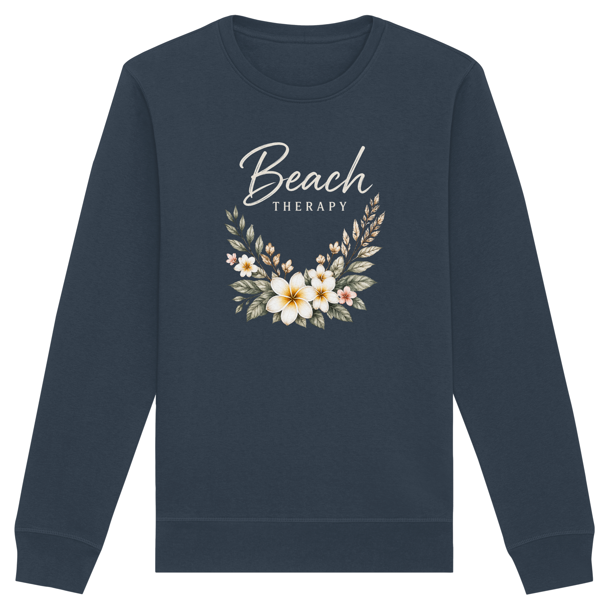 Beach Therapy – Floral Collection | Helle Schrift  - Organic Basic Unisex Sweatshirt