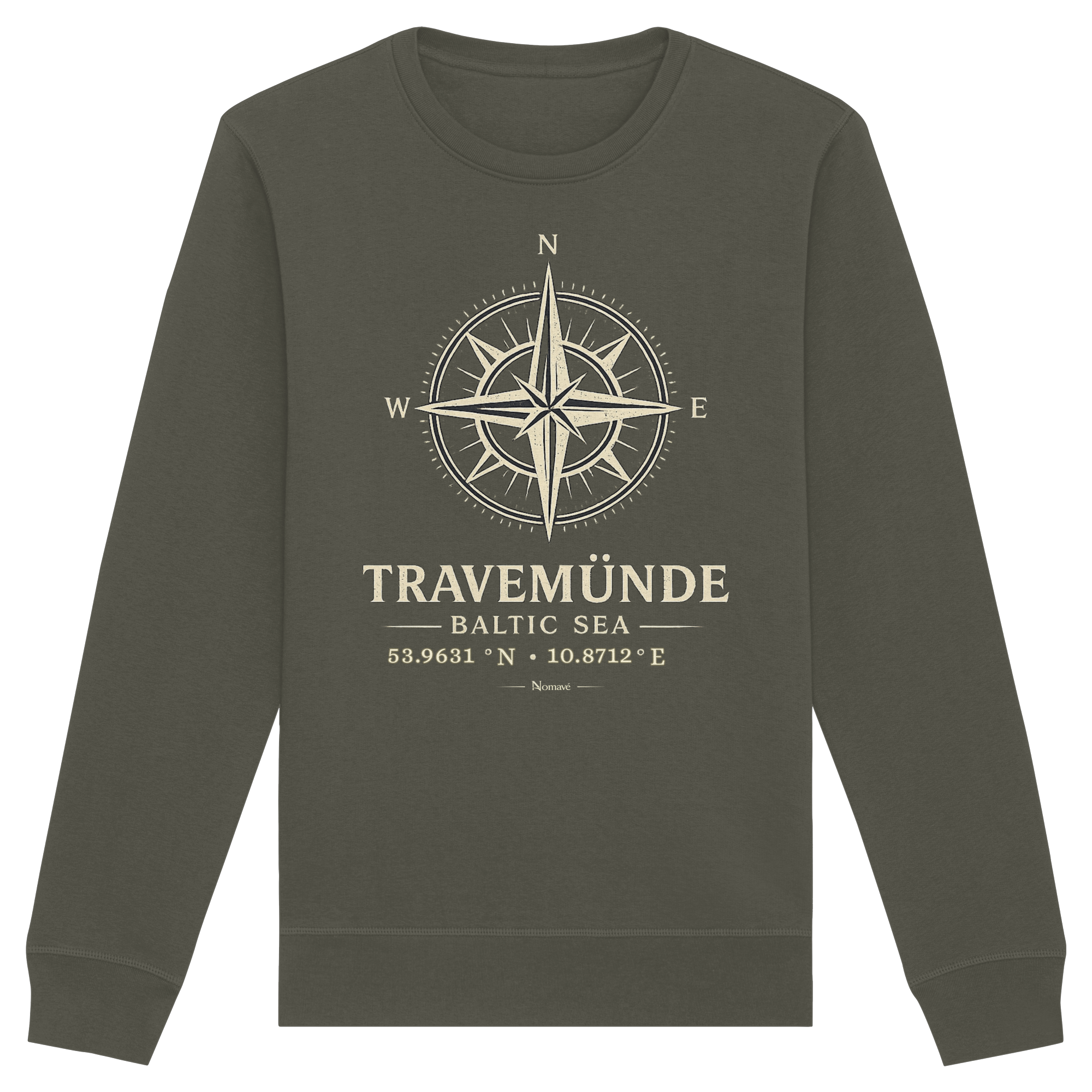 Travemünde Windrose - Dark Edition - Ostsee Sweatshirt