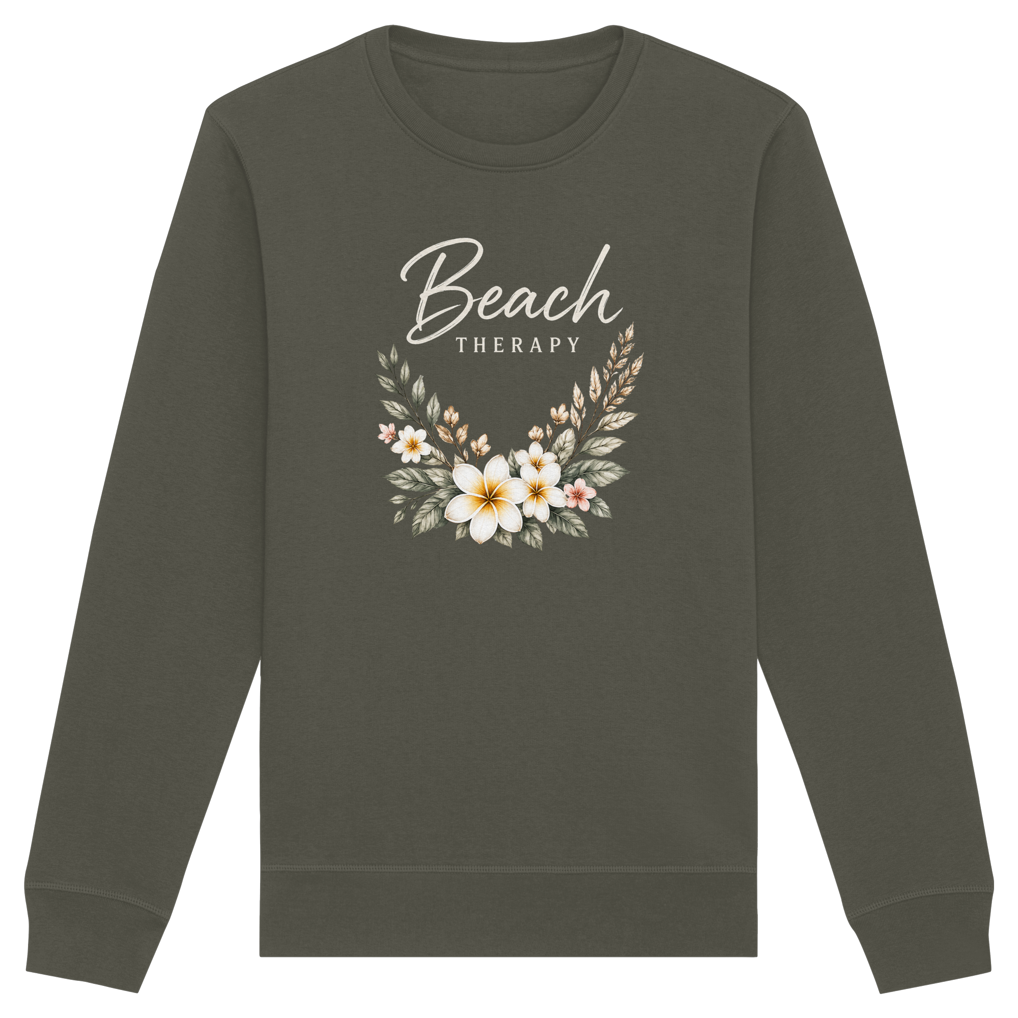 Beach Therapy – Floral Collection | Helle Schrift  - Organic Basic Unisex Sweatshirt