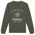 Follow the Coast – Priwall Kompass Dark Edition – Bio-Sweatshirt
