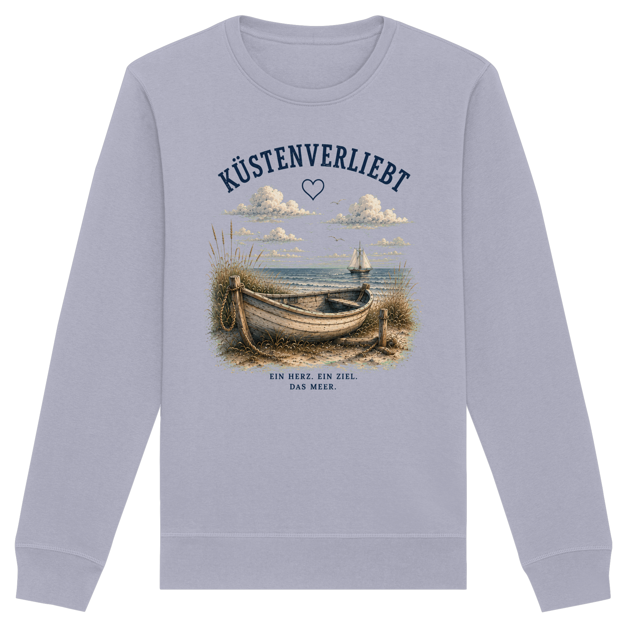 Küstenverliebt Sweatshirt – Zuhause ist, wo das Meer ist | Küstengefühl Unisex Sweatshirt