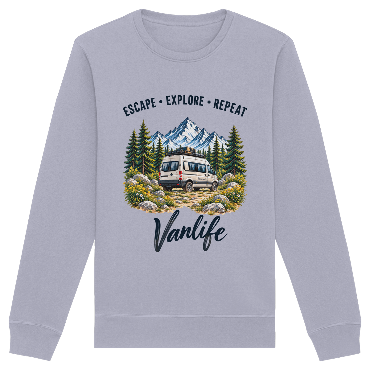 Escape • Explore • Repeat – Vanlife - Bio Unisex Sweatshirt