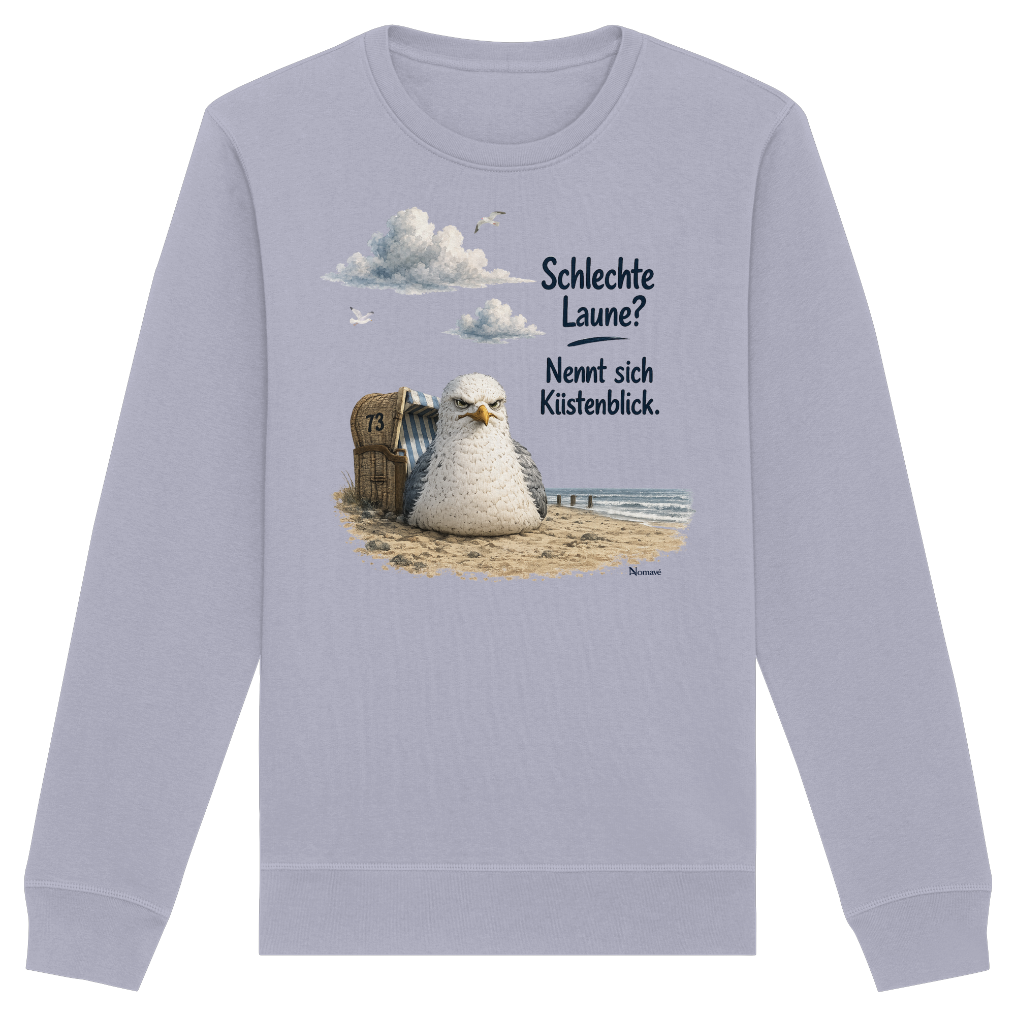 Maritimer Küstenhumor Möwen Motiv für Ostsee und Nordseefans und Meerliebhaber - Organic Basic Unisex Sweatshirt