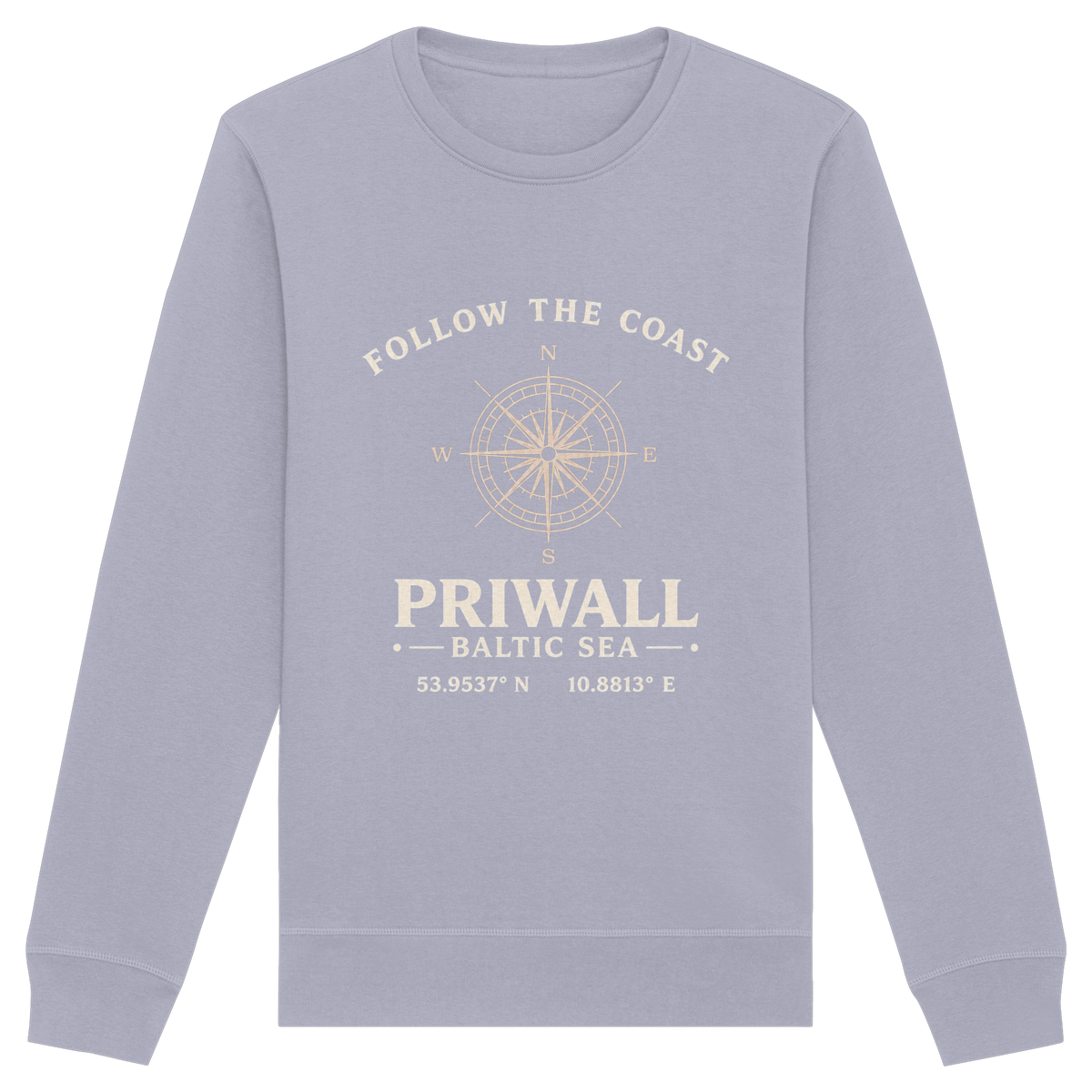 Follow the Coast – Priwall Kompass Dark Edition – Bio-Sweatshirt