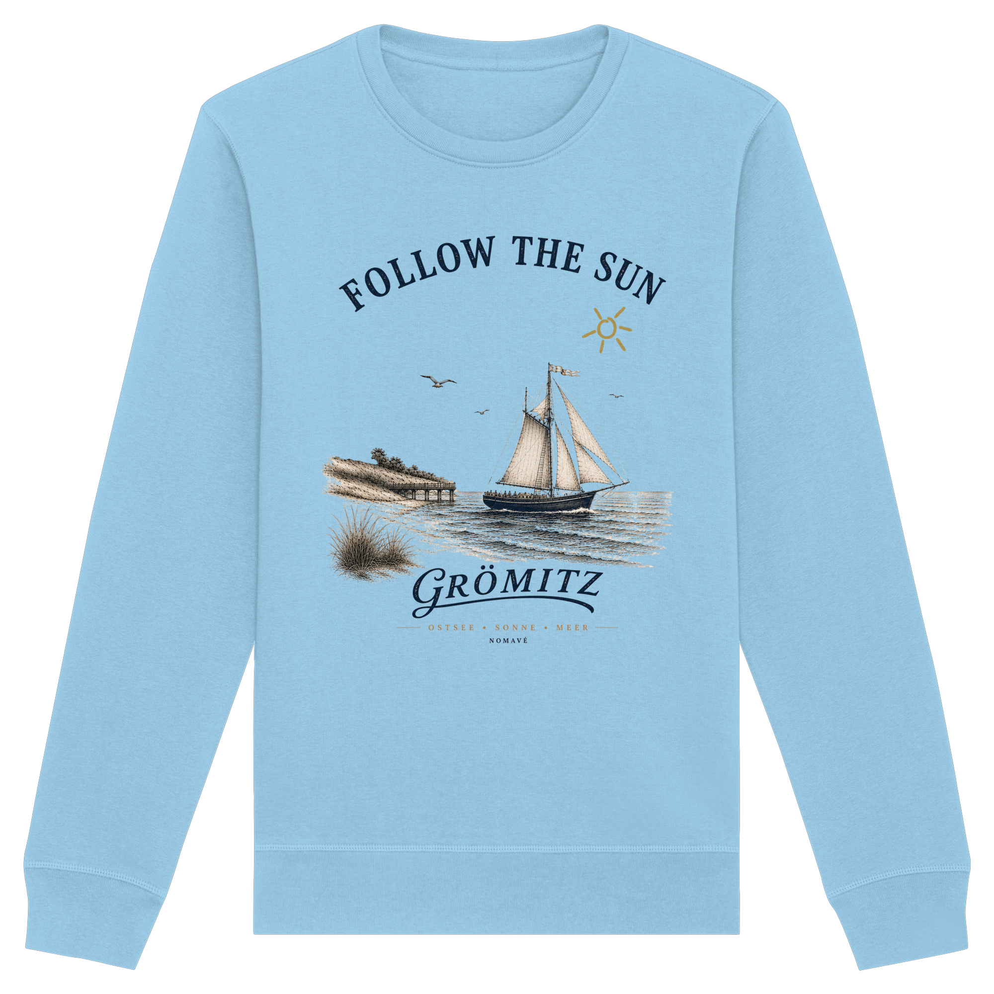 Grömitz - Follow the Sun - Bio Ostsee Unisex Sweatshirt