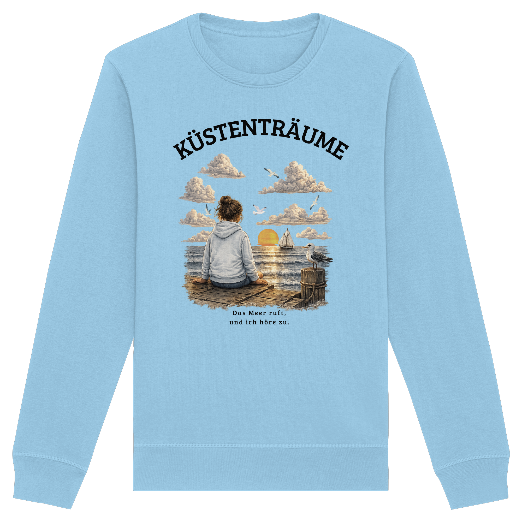 Küstenträume – Premium Bio-Sweatshirt