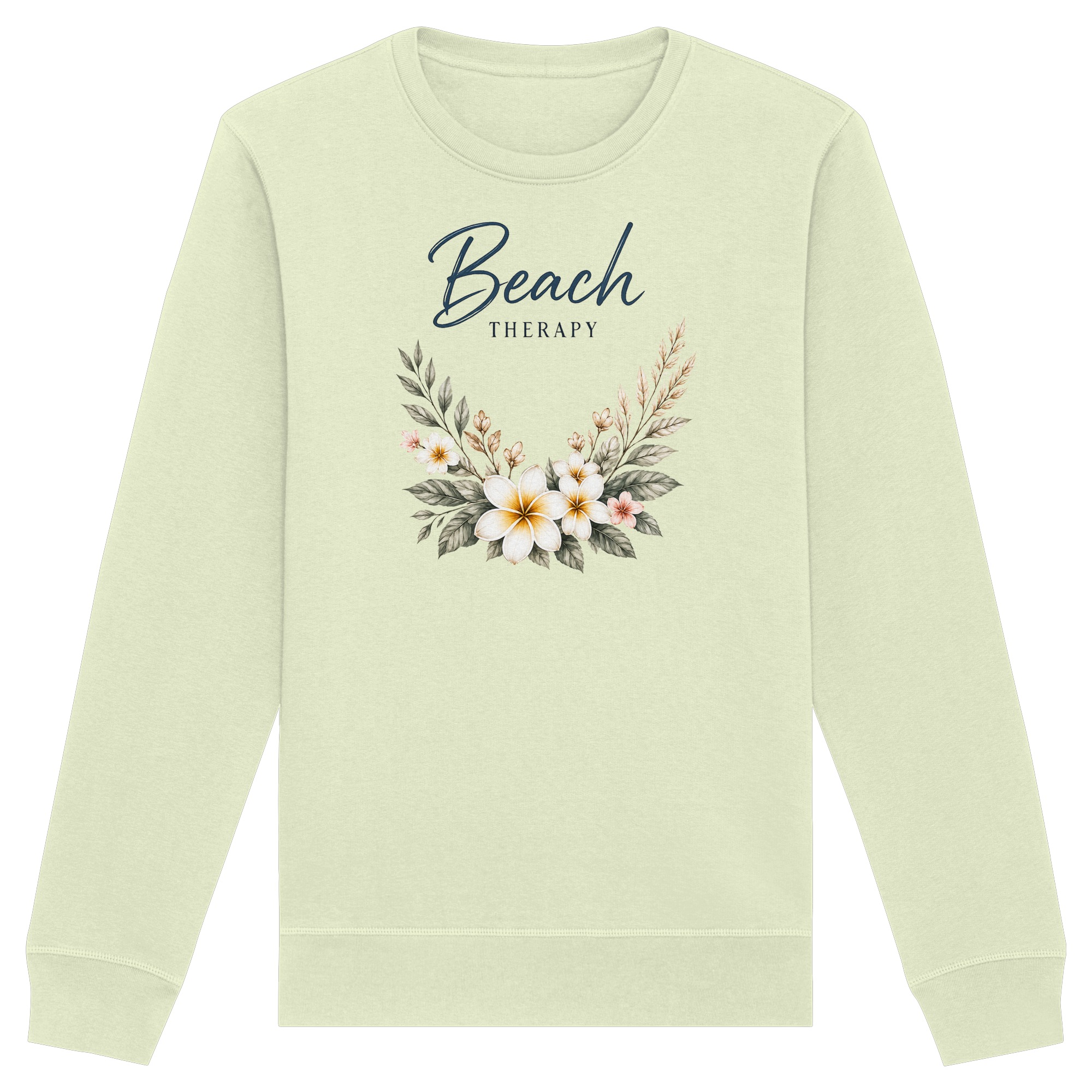 Beach Therapy | Florales Strandmotiv | Sommer | Urlaub | Meer | Blumen | - Organic Basic Unisex Sweatshirt