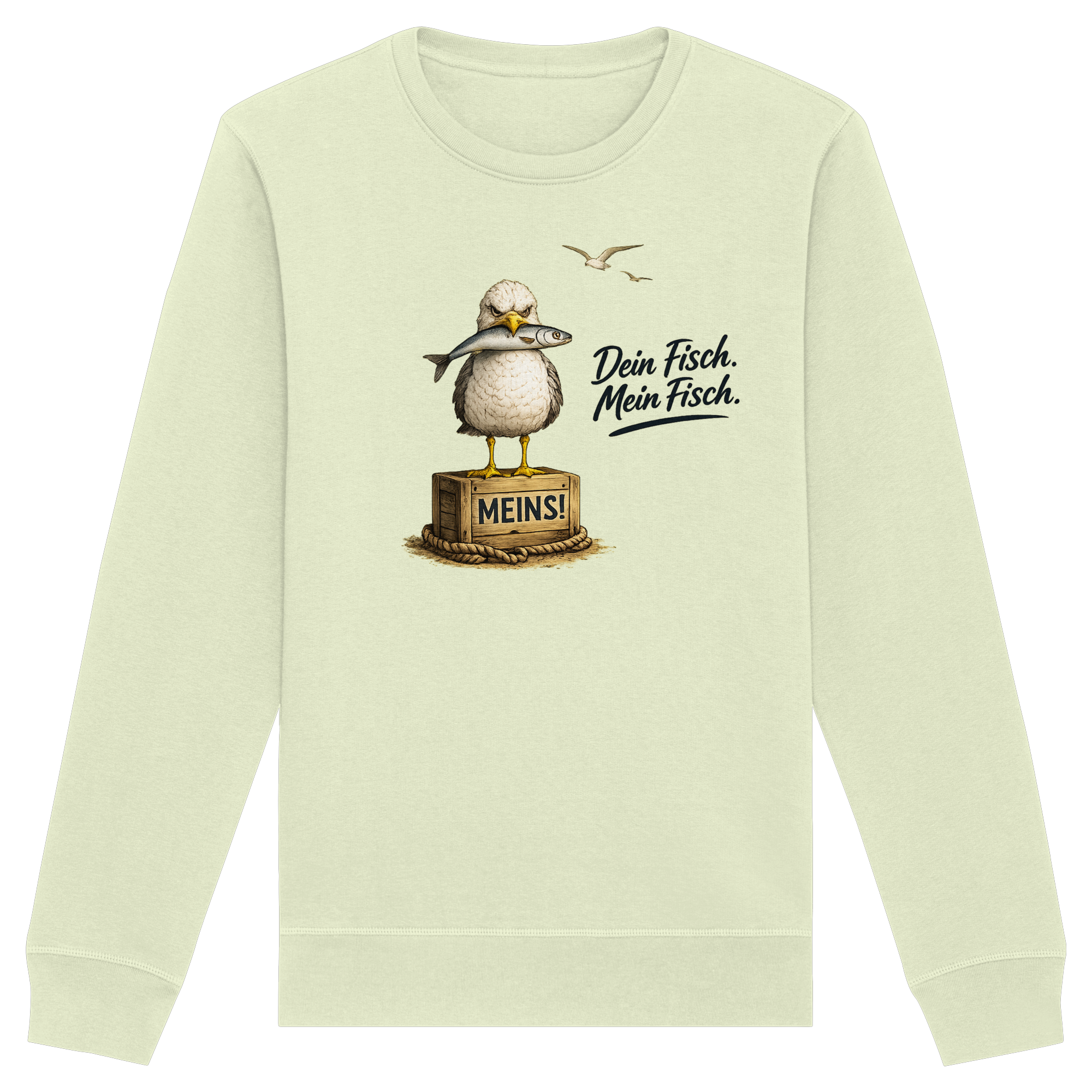 Alpha - Möwe mit Meinung – Dein Fisch. Mein Fisch. | - Organic Basic Unisex Sweatshirt