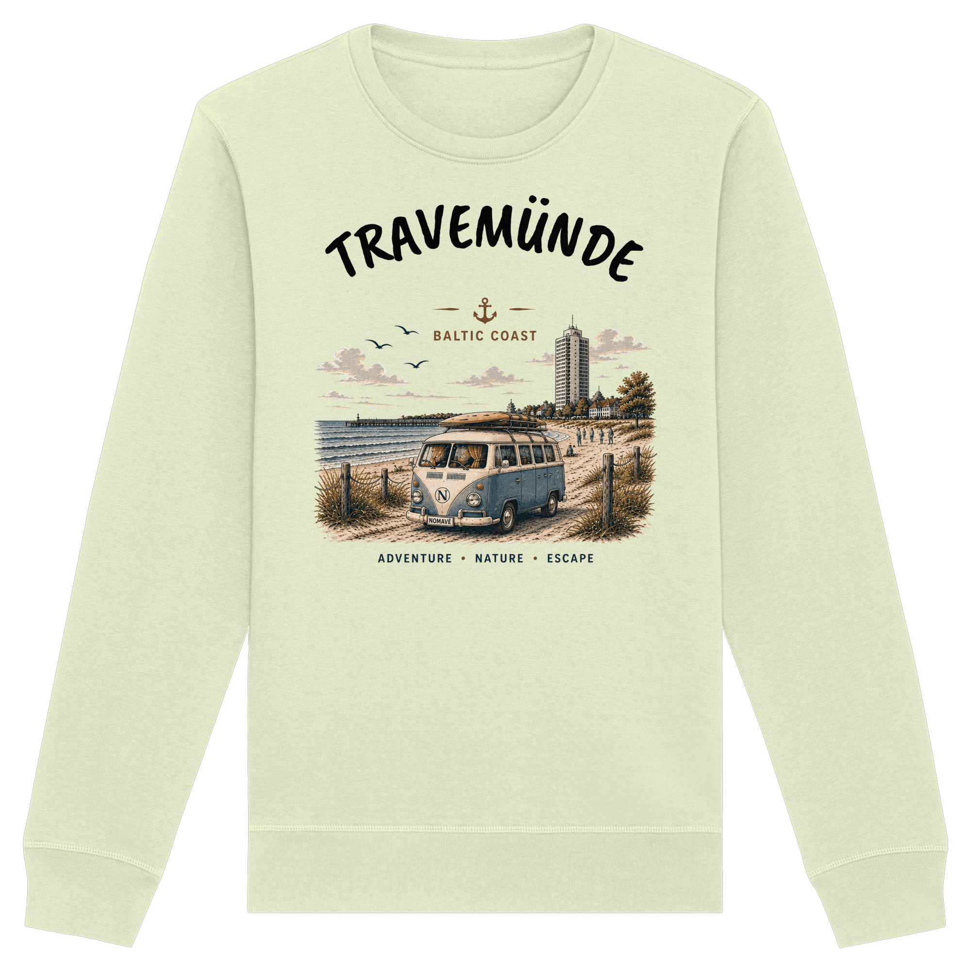 Travemünde Beach Life Sweatshirt – Organic Unisex