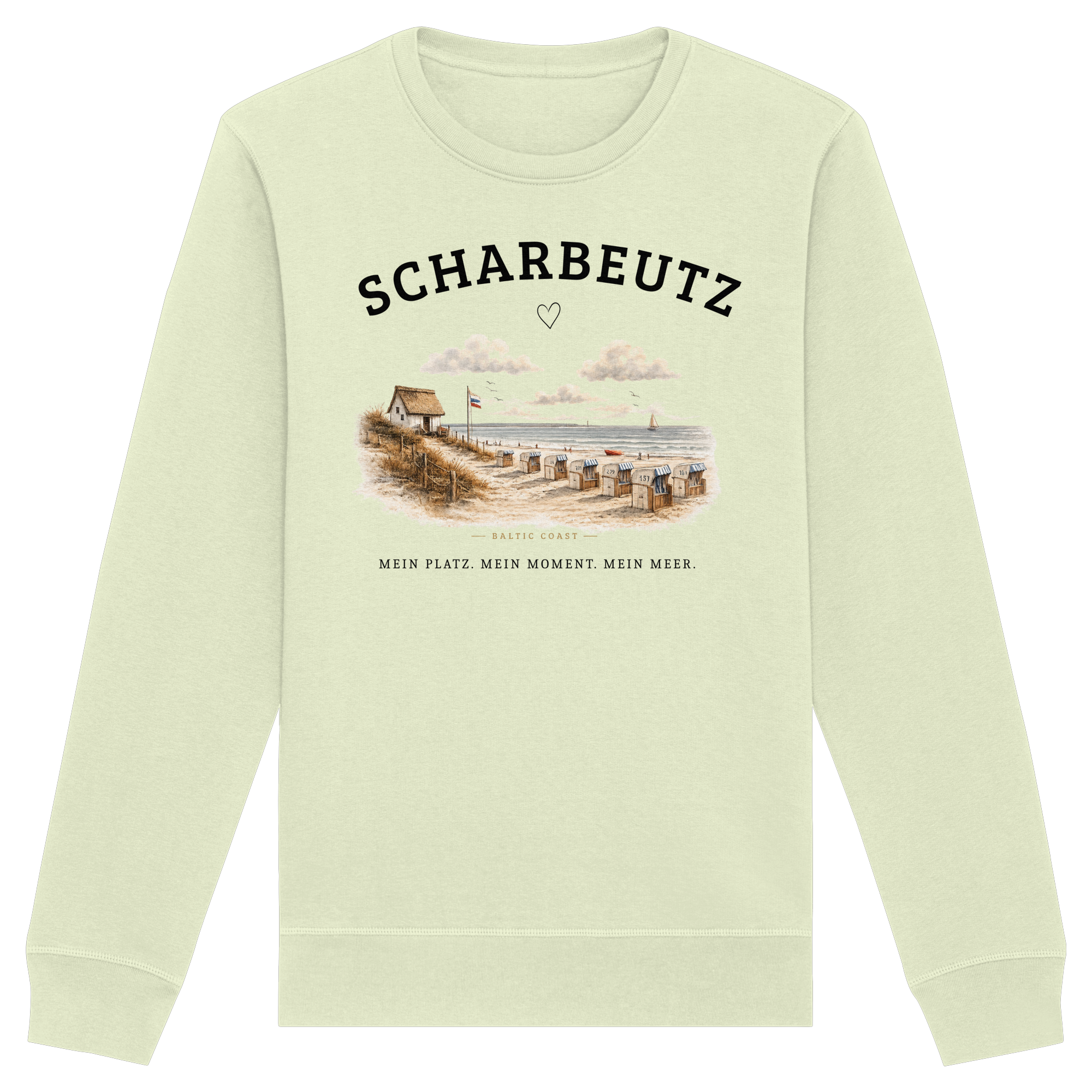 Scharbeutz Ostsee Sweatshirt – Strandhaus am Meer – Bio Sweatshirt Unisex